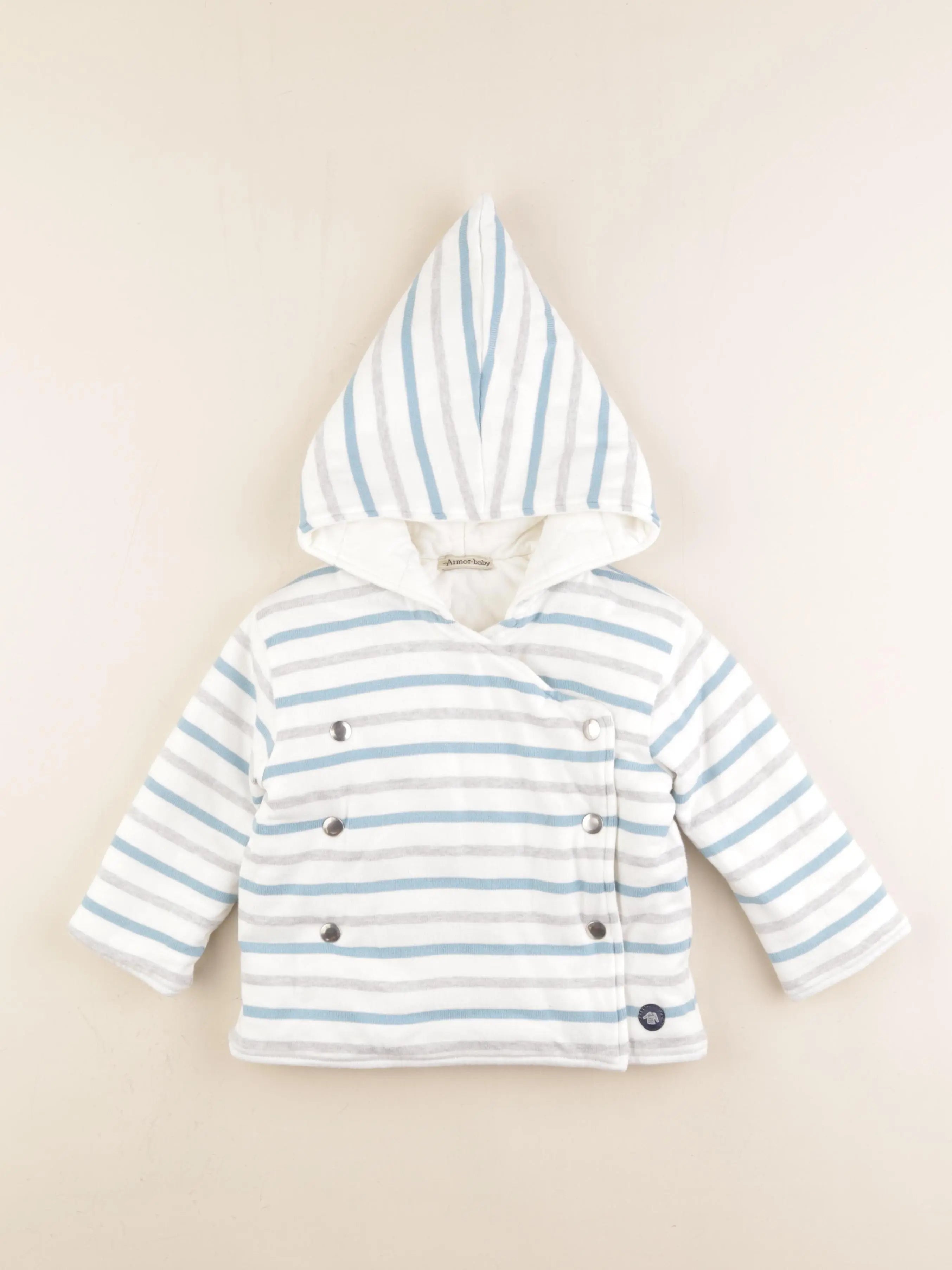 Armor Lux - veste blanc, bleu - 2 ans