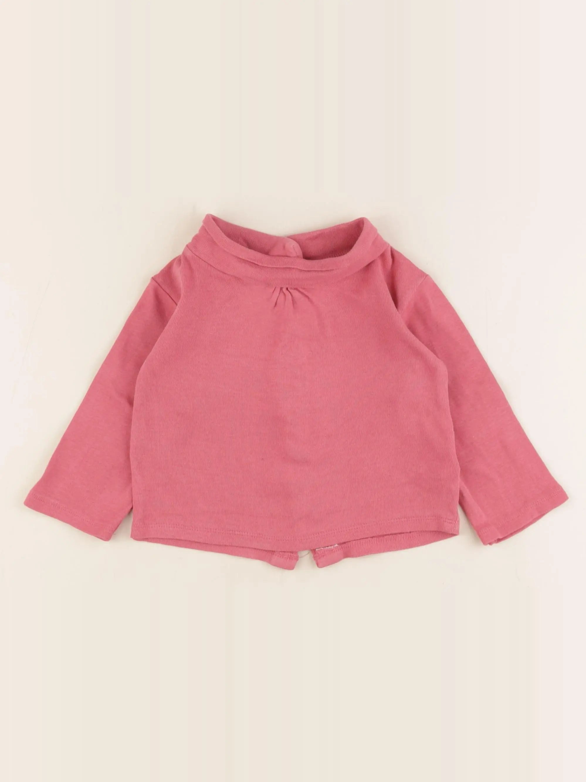 Vertbaudet - sous-pull rose - 9 mois
