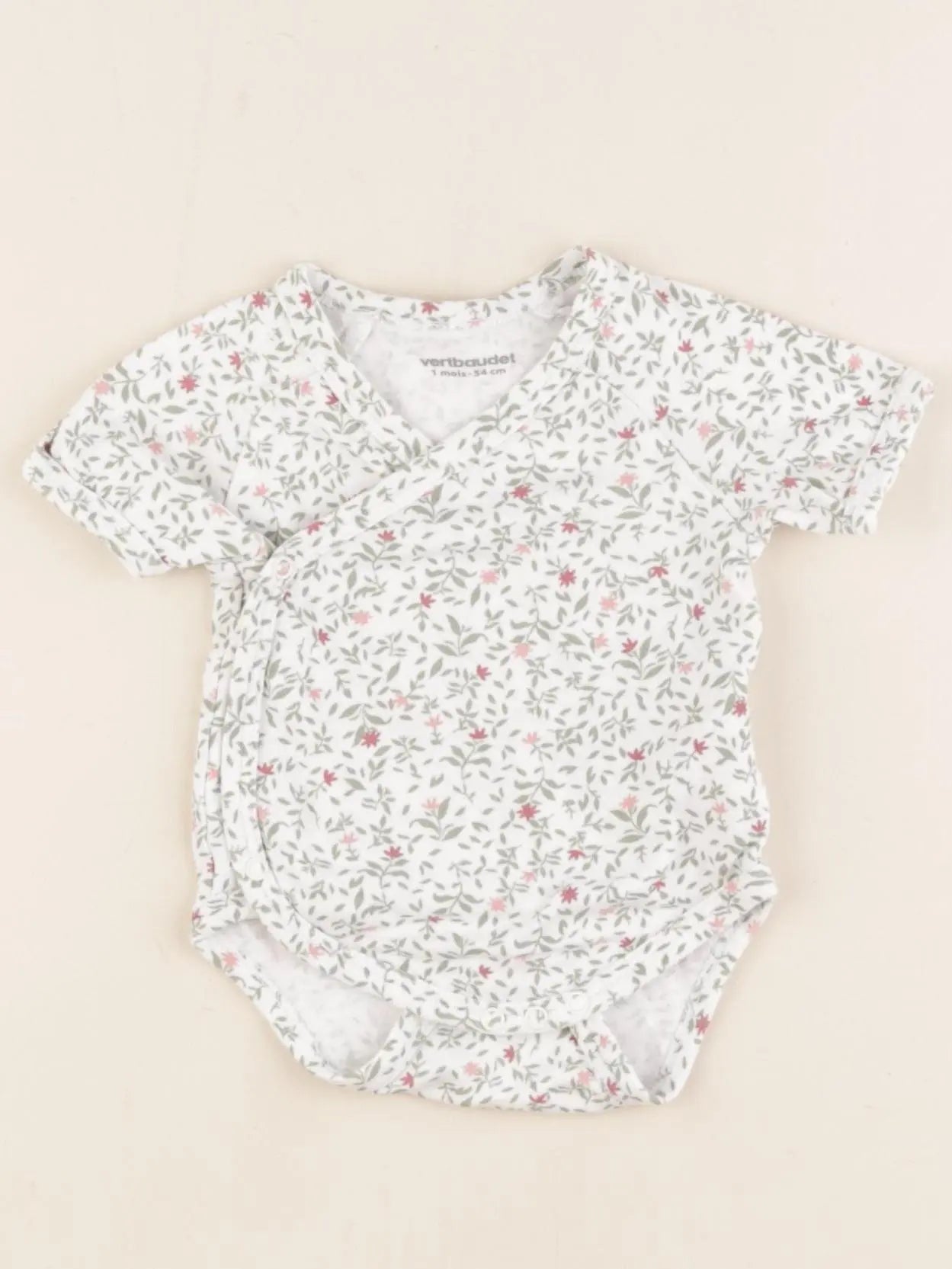 Vertbaudet - body vert - 1 mois