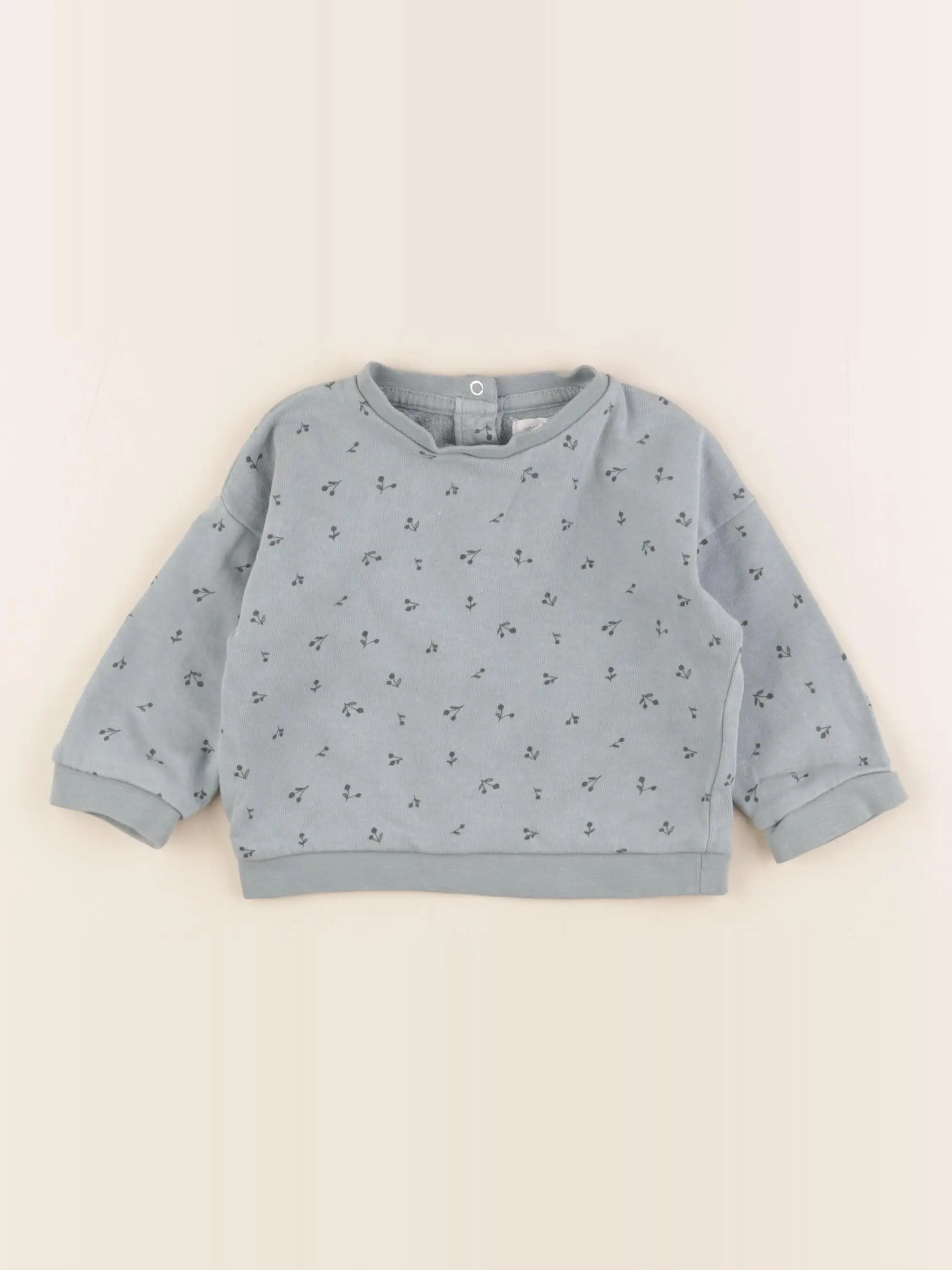 Vertbaudet - sweat vert - 9 mois