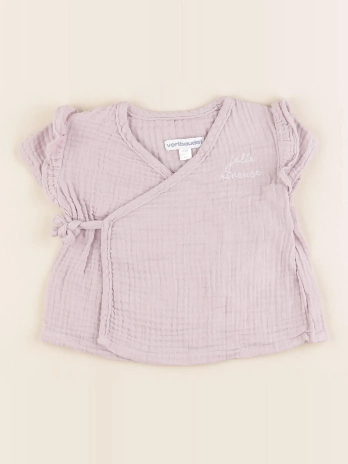 Vertbaudet - blouse violet - 6 mois