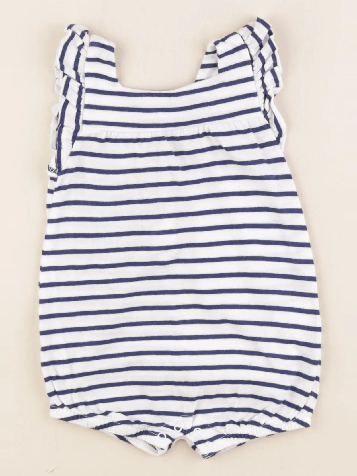 Vertbaudet - combinaison blanc, bleu - 6 mois