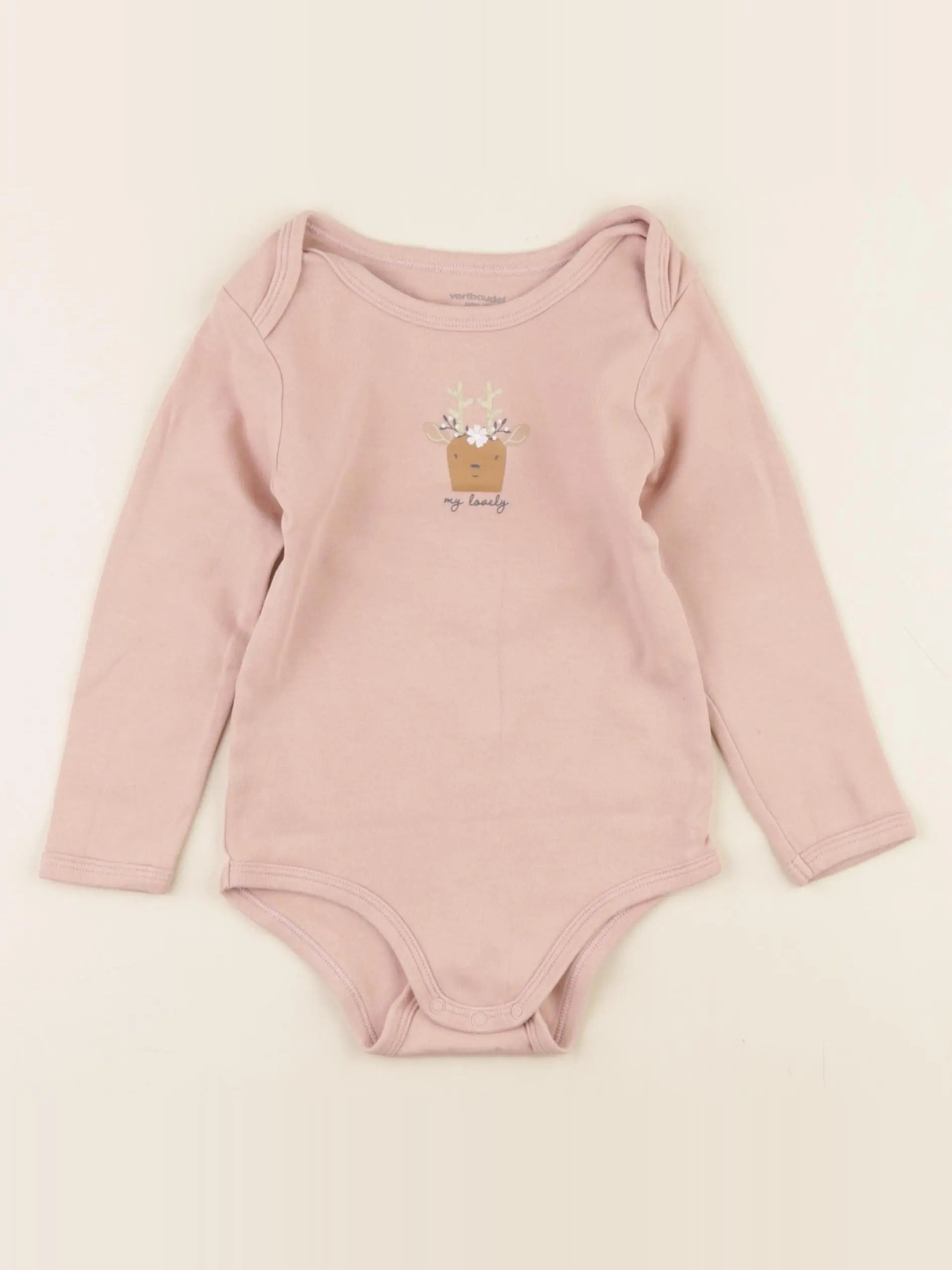 Vertbaudet - body rose - 36 mois