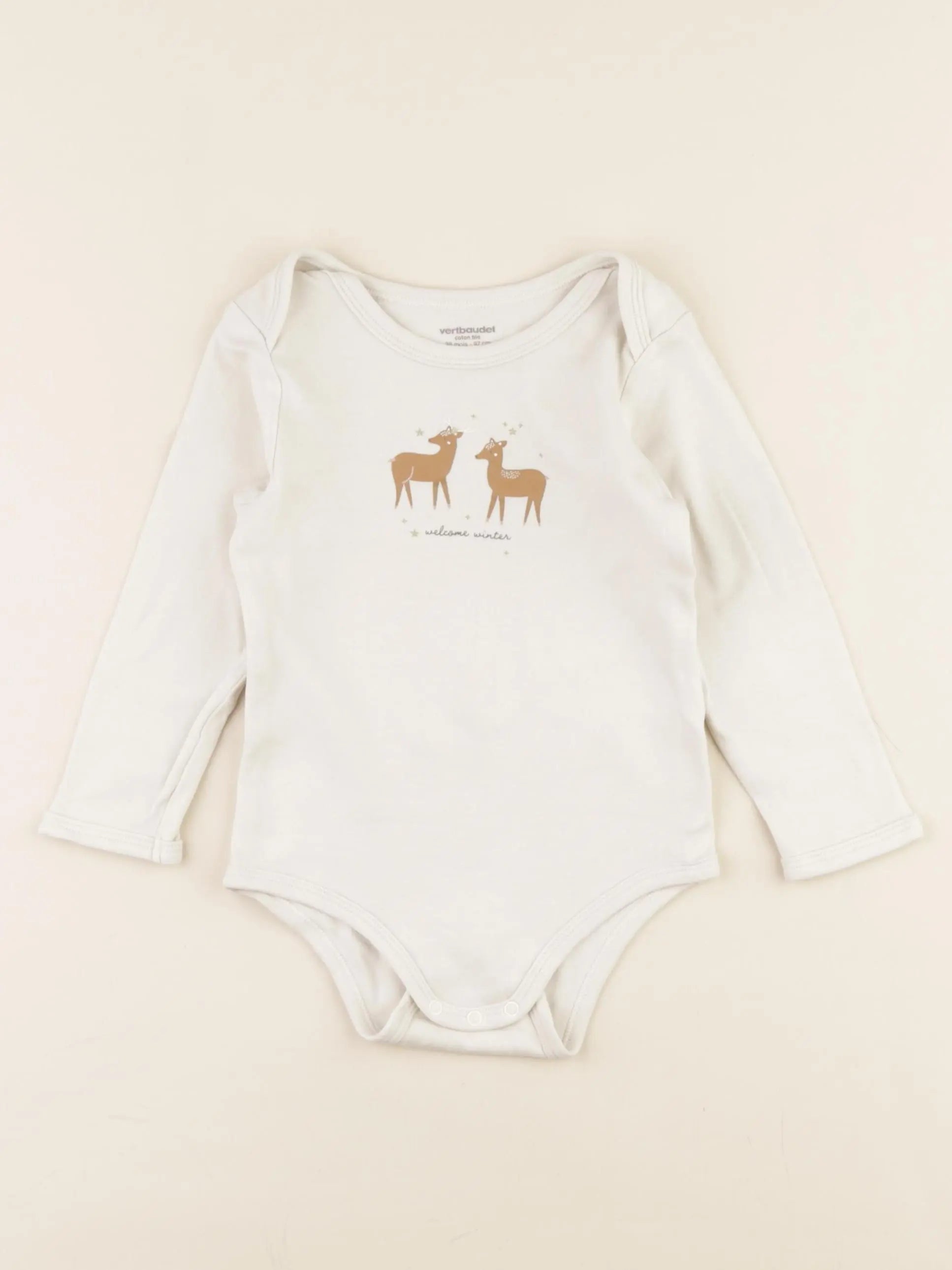 Vertbaudet - body beige - 36 mois