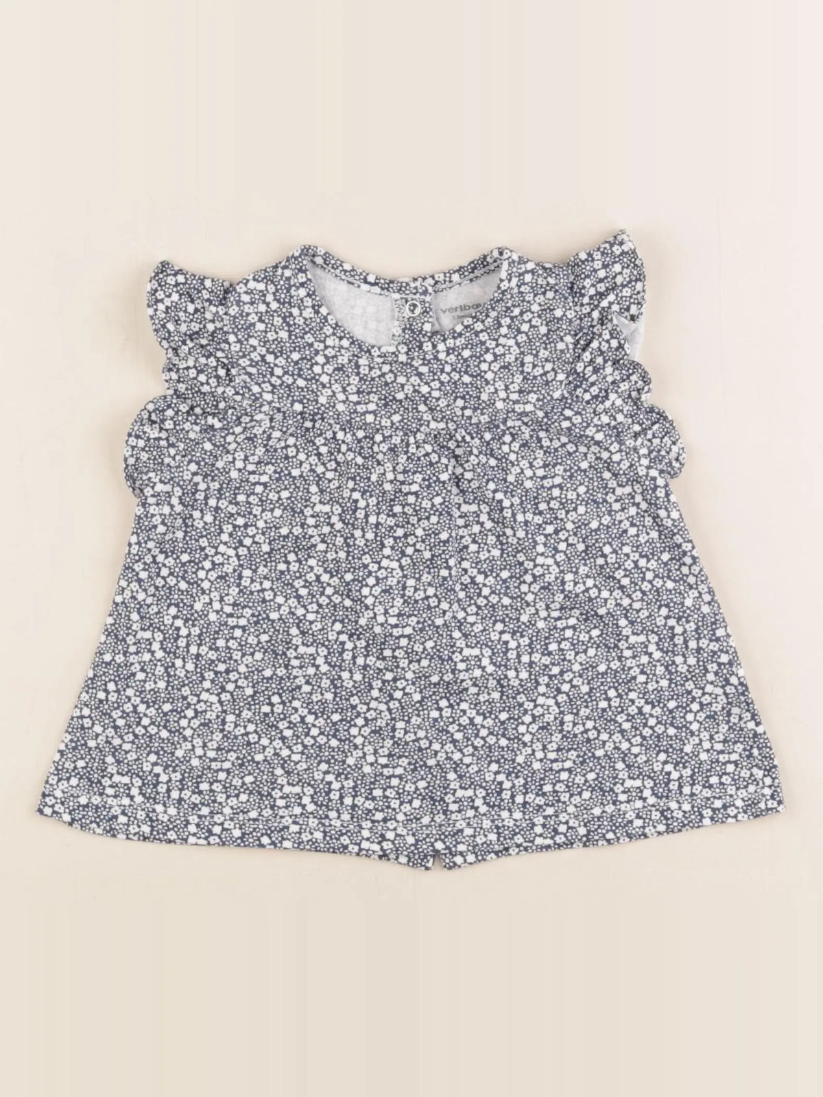 Vertbaudet - tee-shirt bleu - 12 mois
