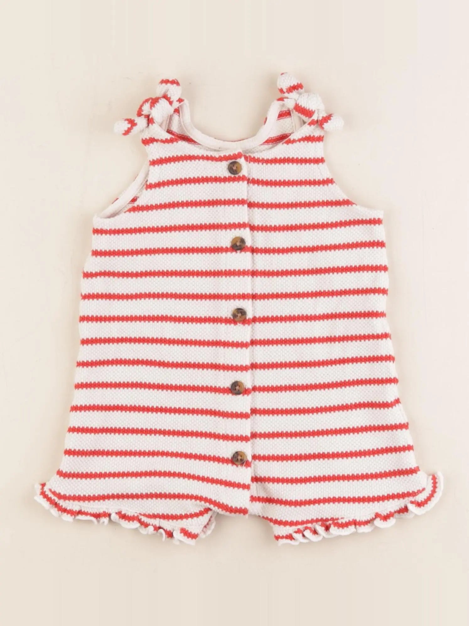 Vertbaudet - combinaison blanc, rouge - 12 mois