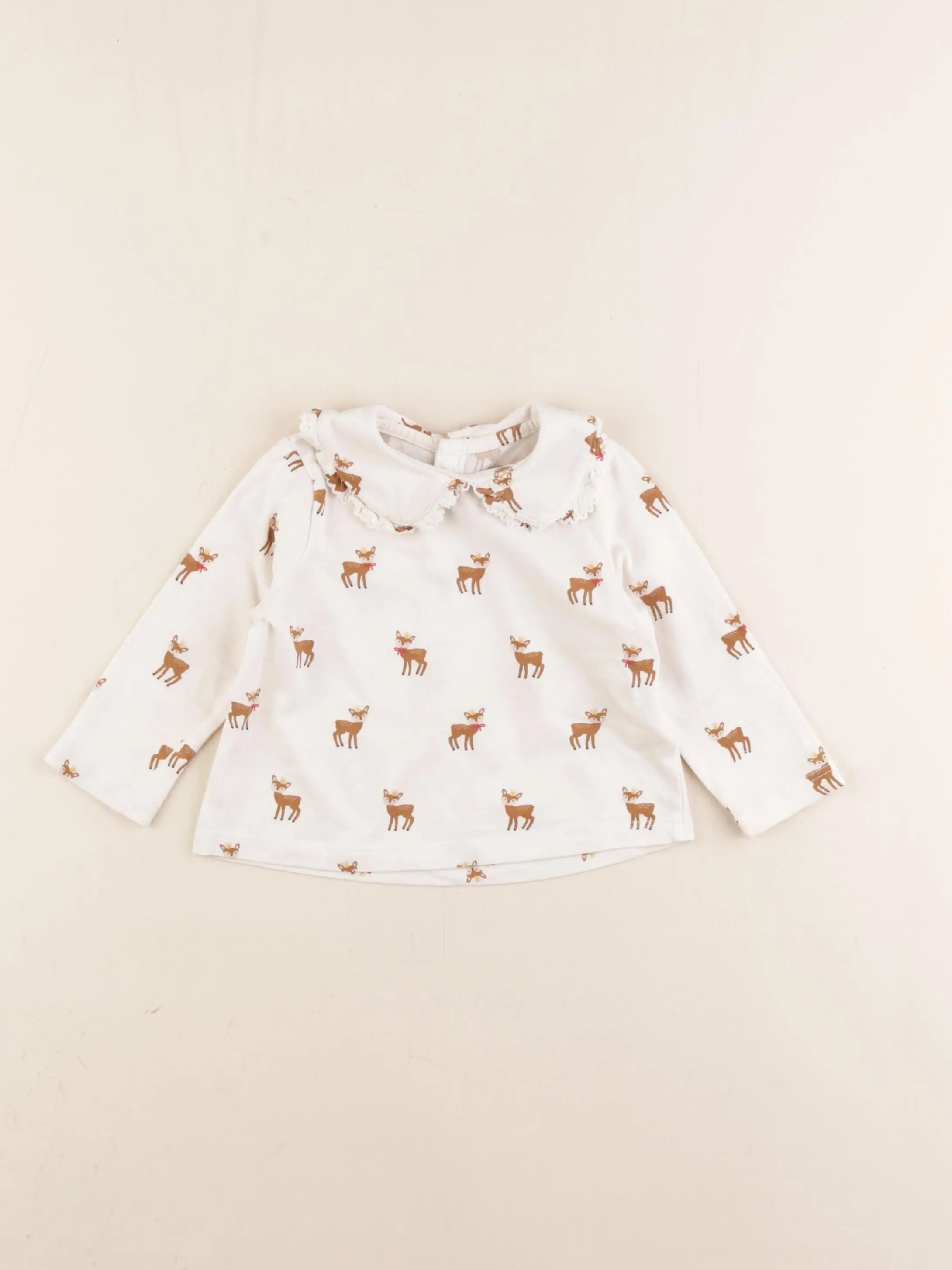 Boutchou - tee-shirt beige - 9 mois