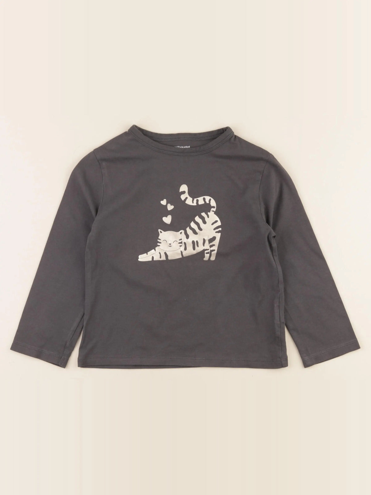 Vertbaudet - tee-shirt gris - 6 ans