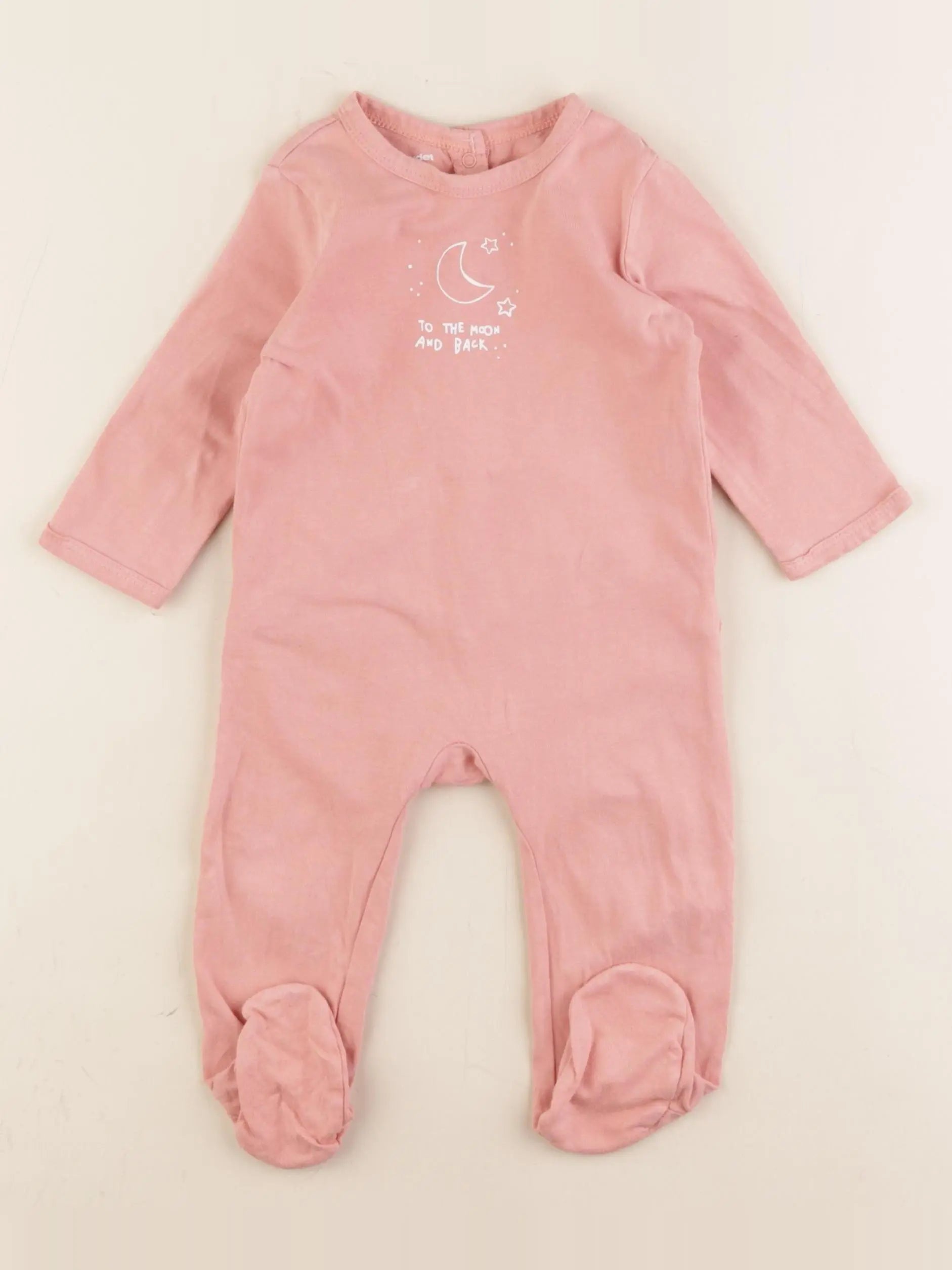 Vertbaudet - pyjama coton rose - 9 mois