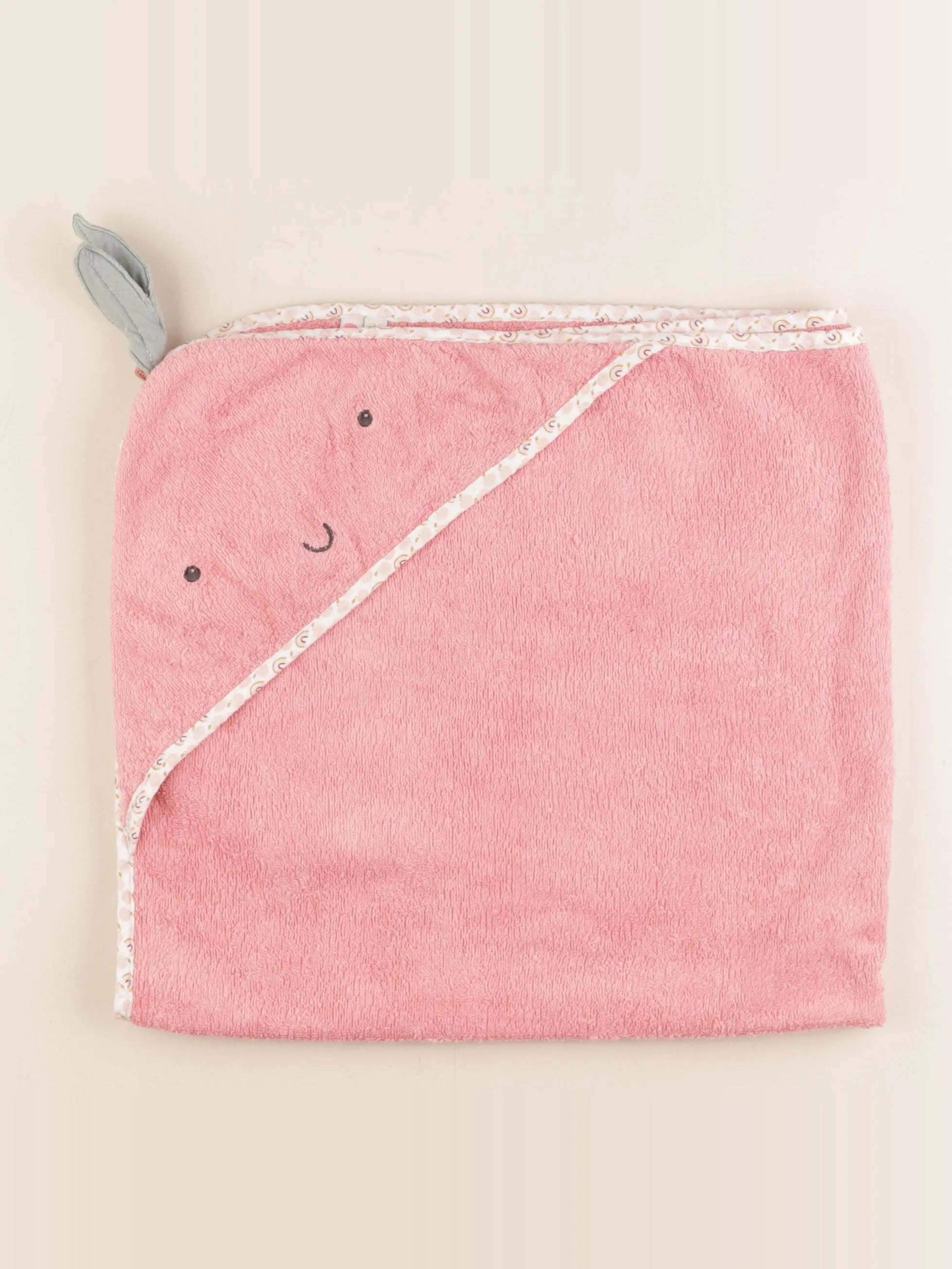 Vertbaudet - cape de bain rose - 0/9 mois