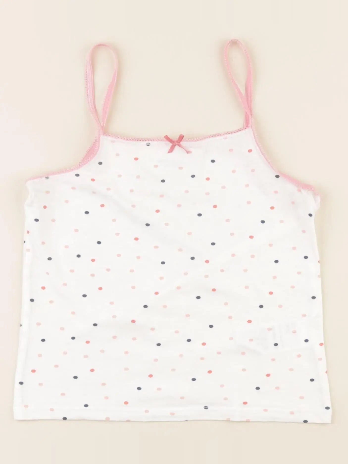 Vertbaudet - maillot de corps blanc, rose - 6 ans