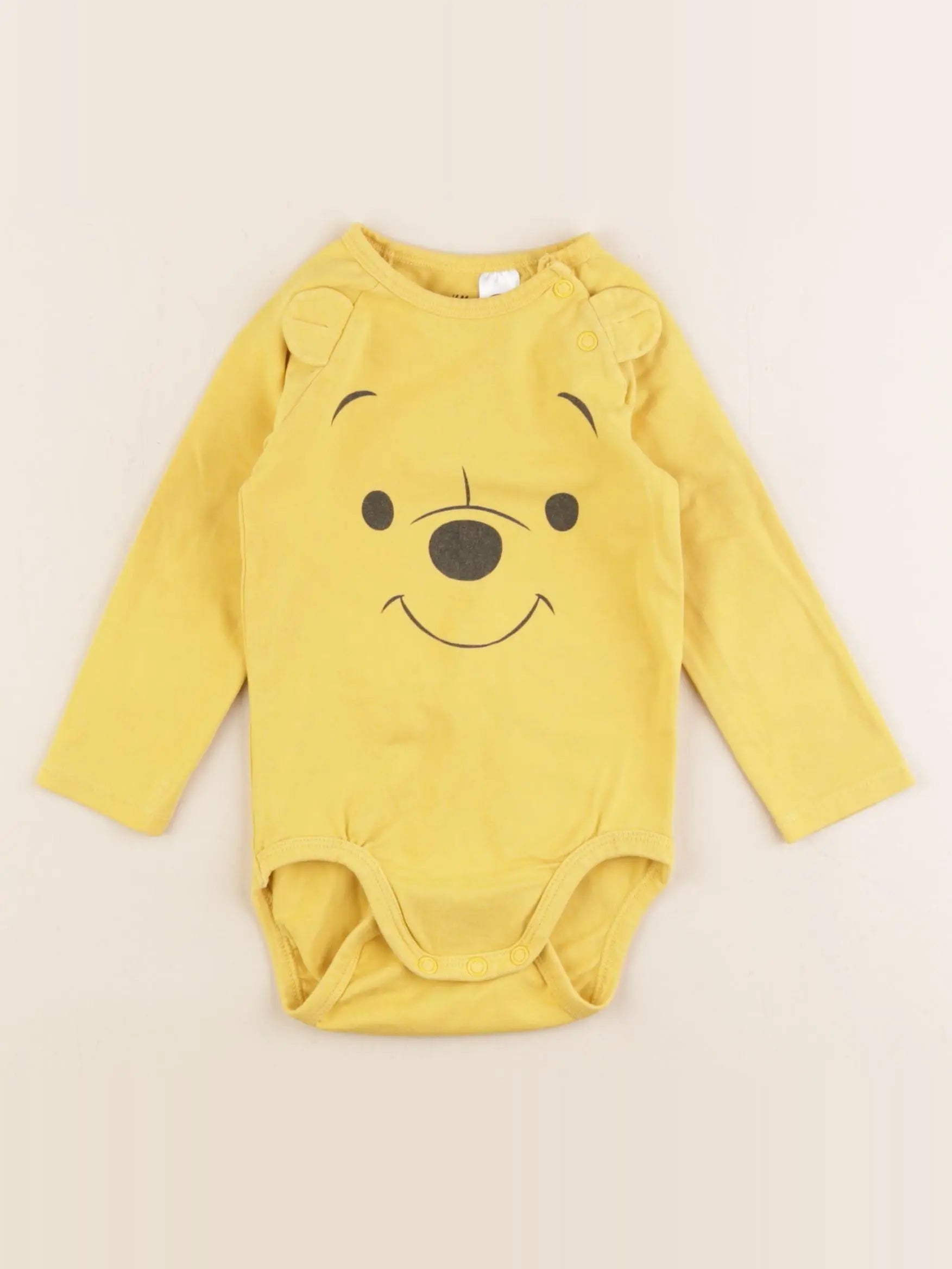 H&M - body jaune - 6/9 mois