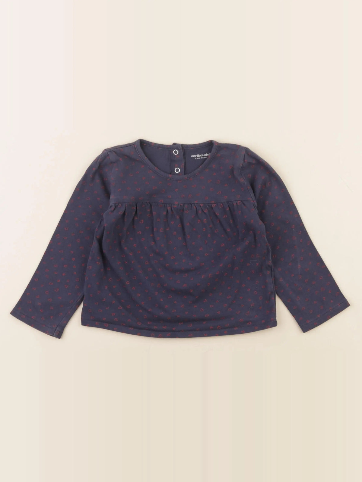 Vertbaudet - tee-shirt bleu - 2 ans