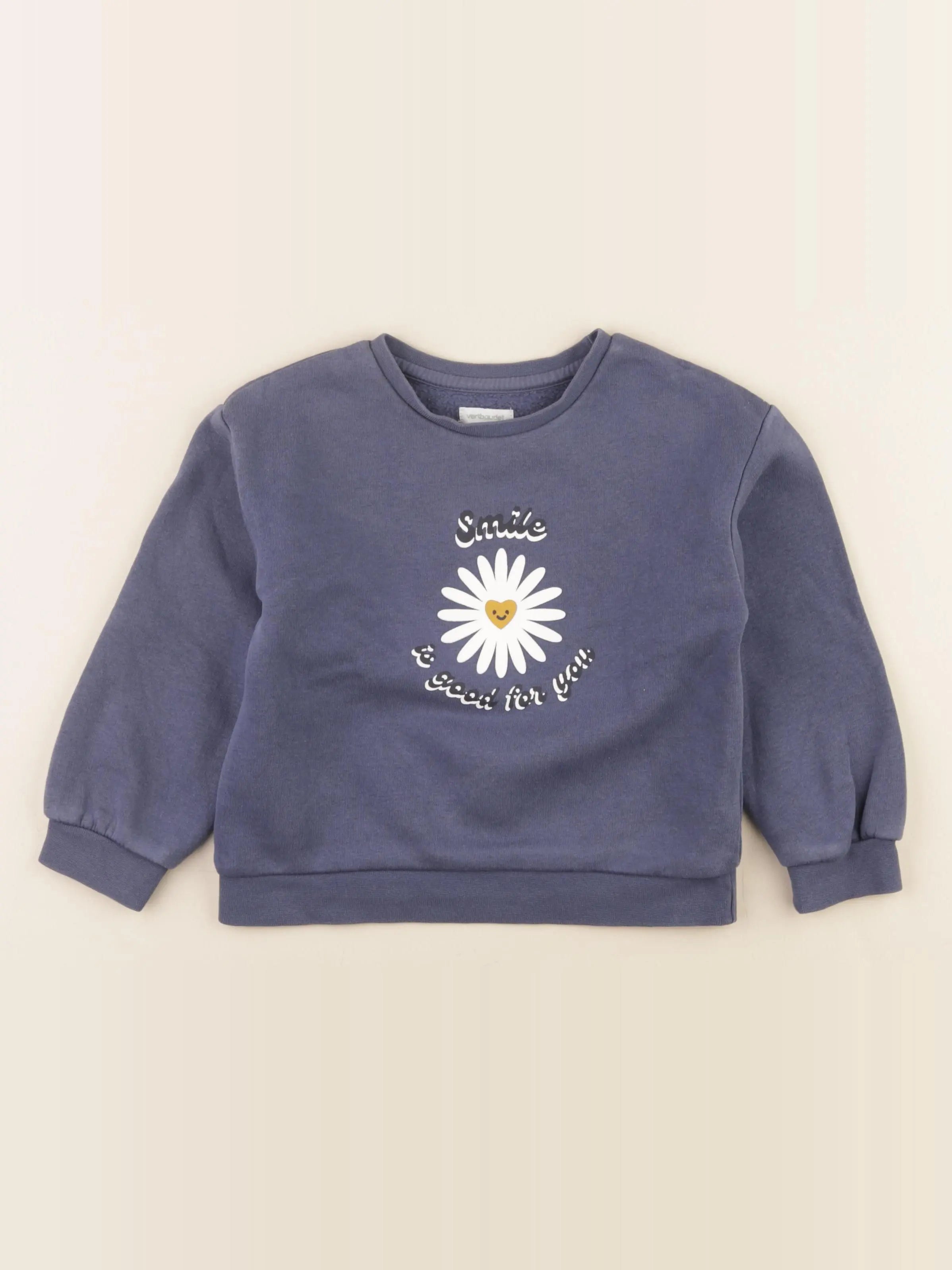 Vertbaudet - sweat bleu - 5 ans