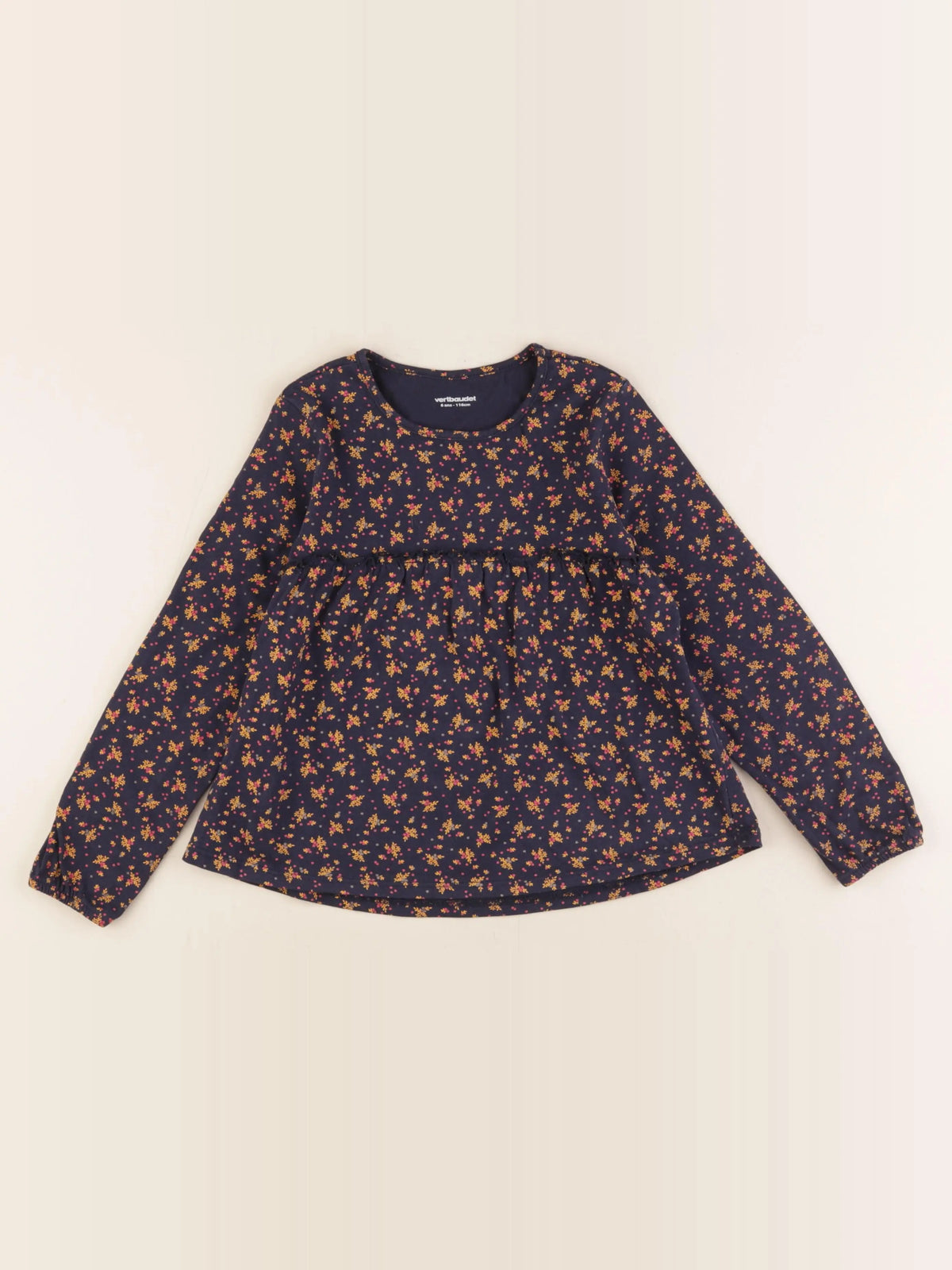 Vertbaudet - tee-shirt bleu - 6 ans