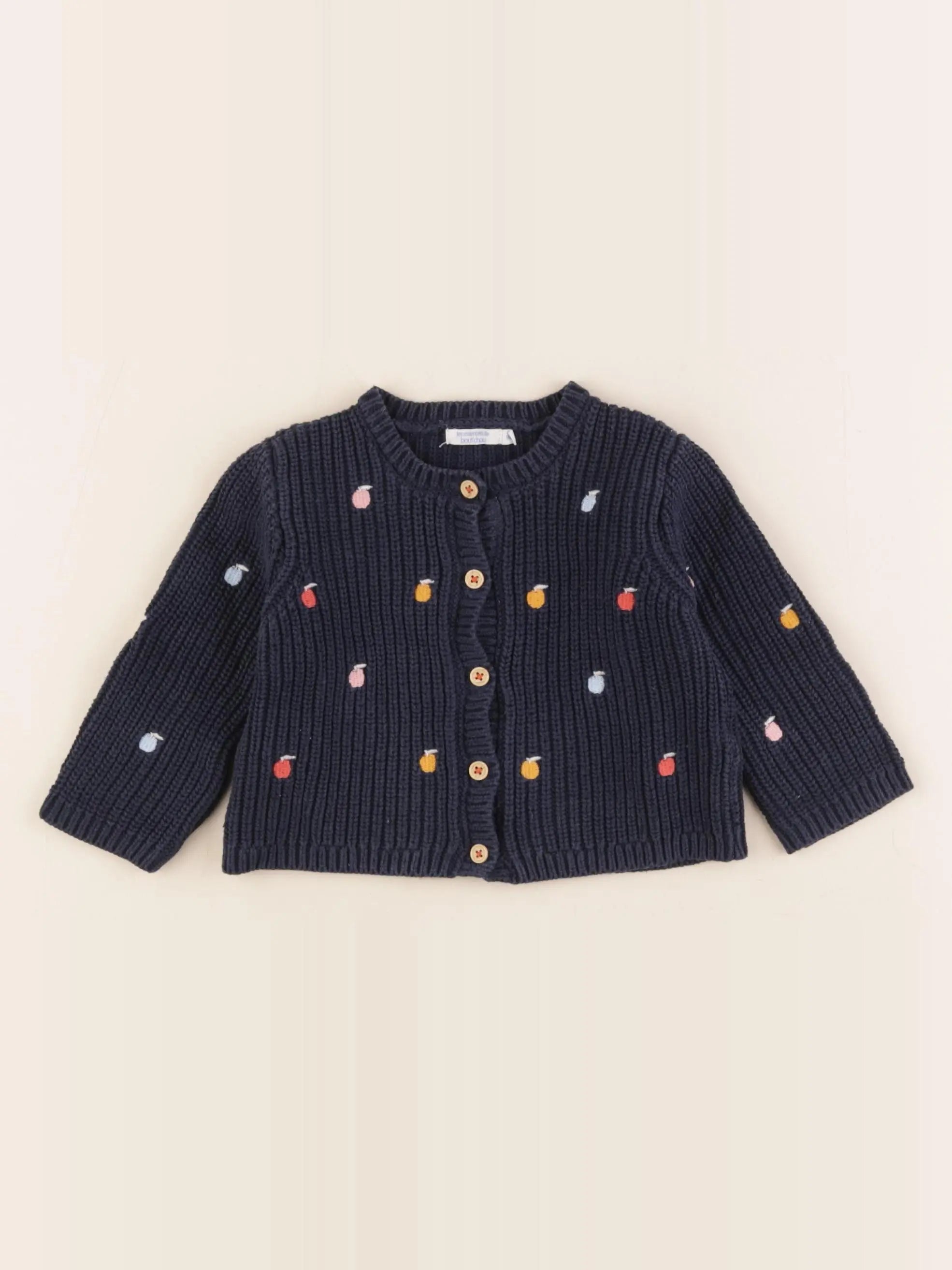 Boutchou - gilet bleu - 9 mois