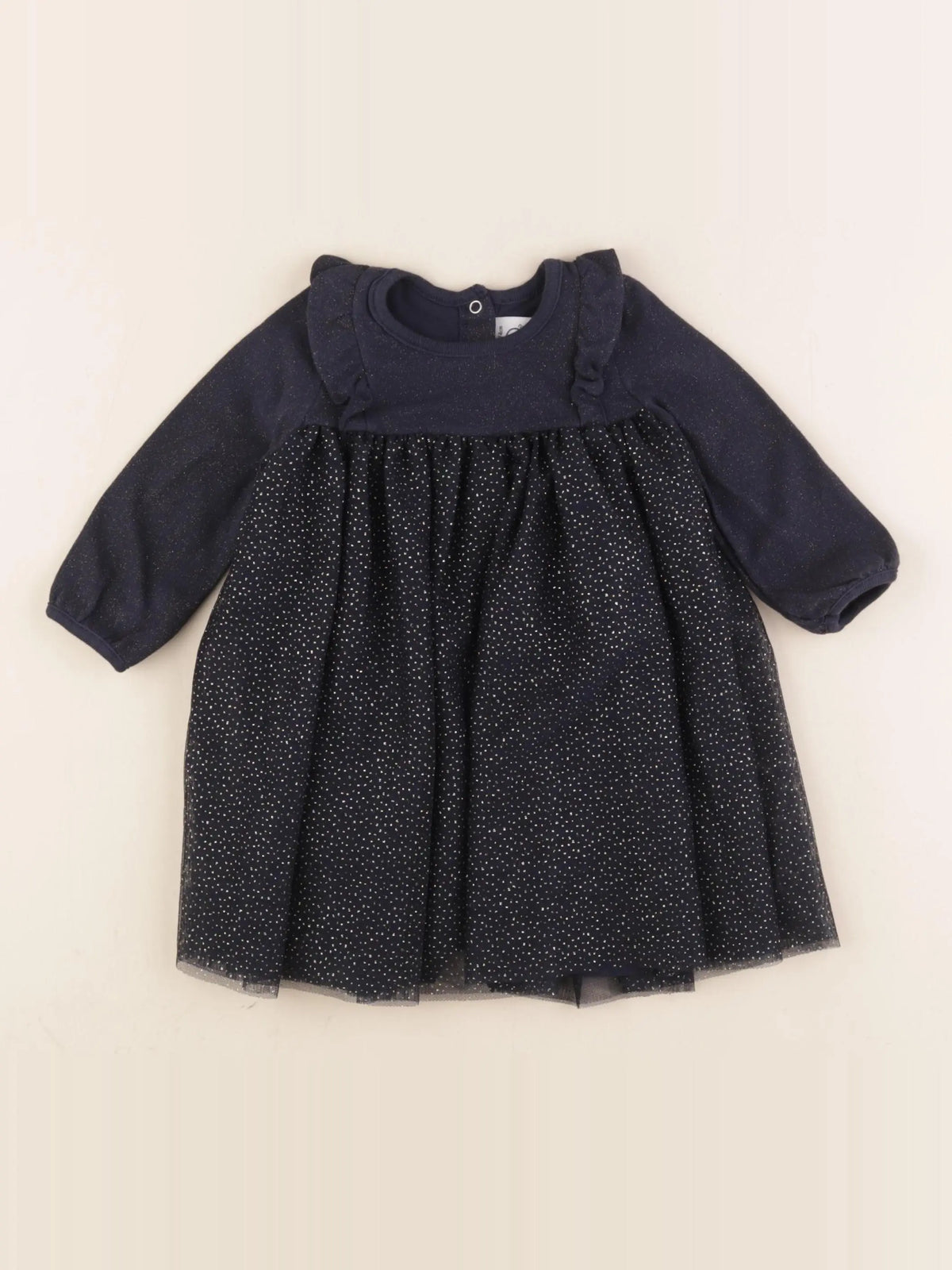 Petit Bateau - robe bleu - 12 mois