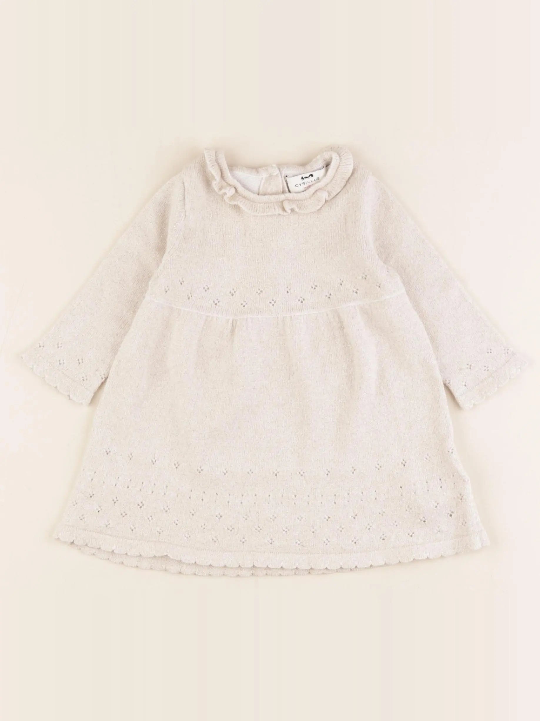 Cyrillus - robe beige - 9 mois