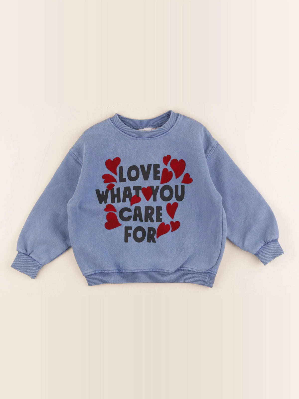 Zara - sweat bleu - 2/3 ans