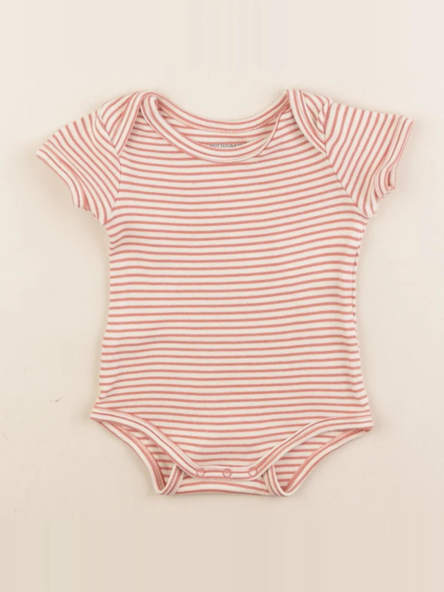 Vertbaudet - body rose, beige - 9 mois