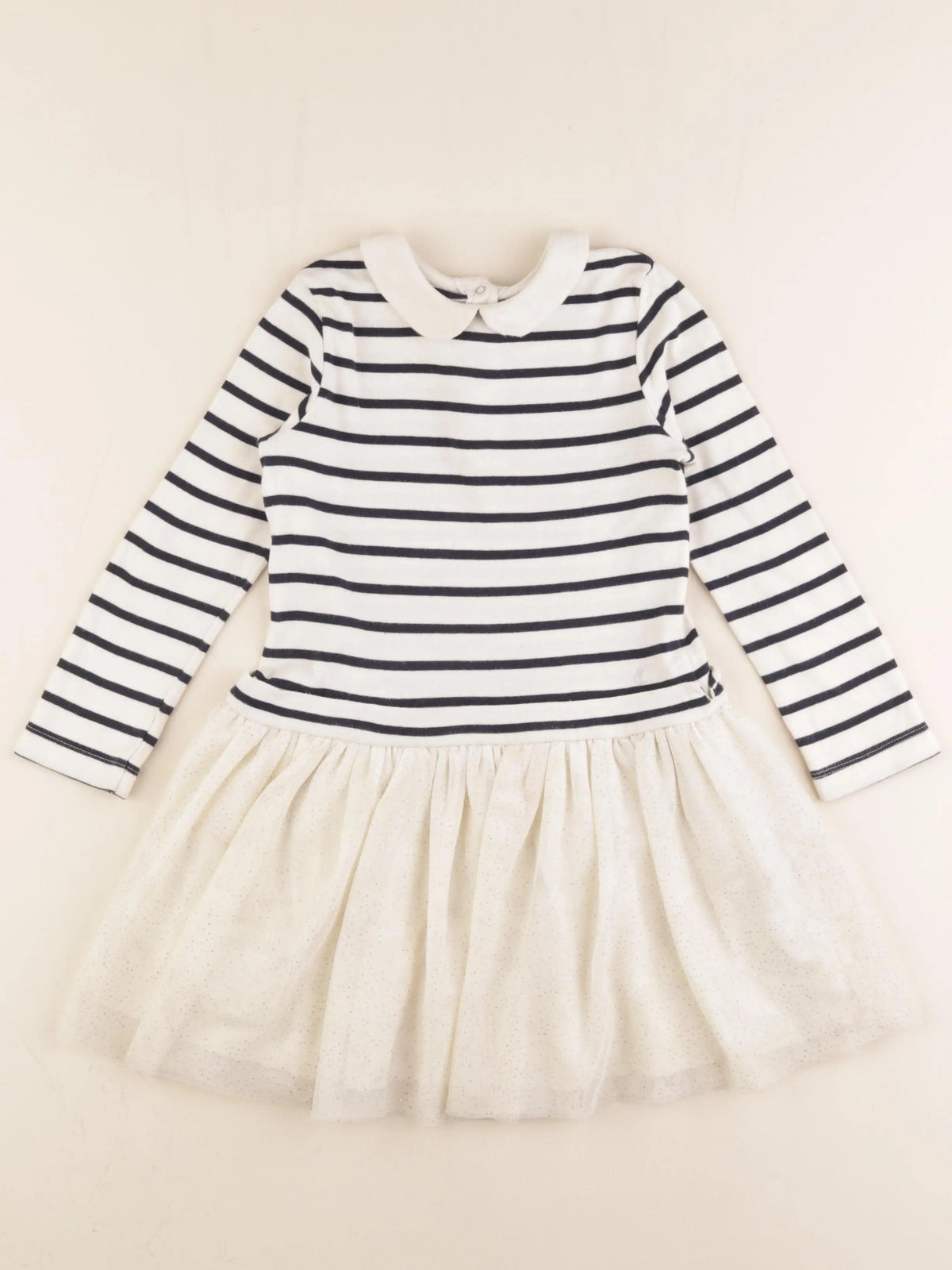 Petit Bateau - robe beige - 5 ans