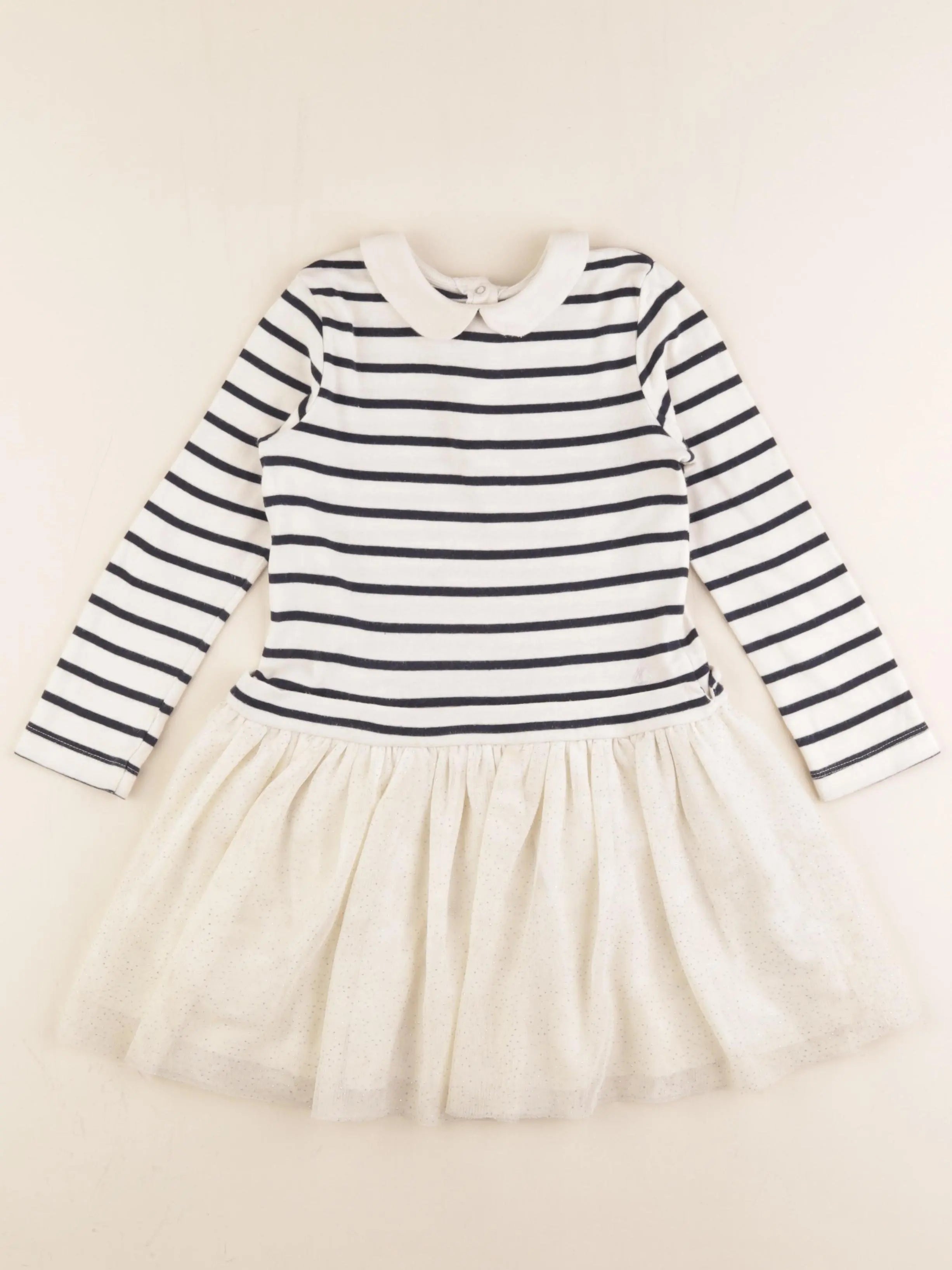 Petit Bateau - robe beige - 5 ans