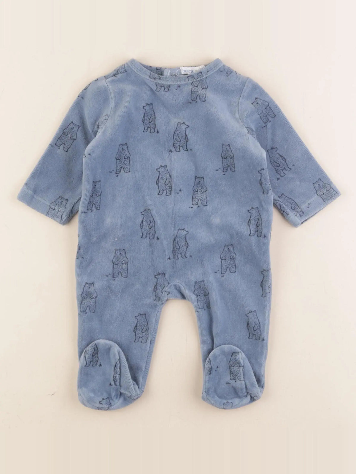 Boutchou - pyjama velours bleu - 3 mois