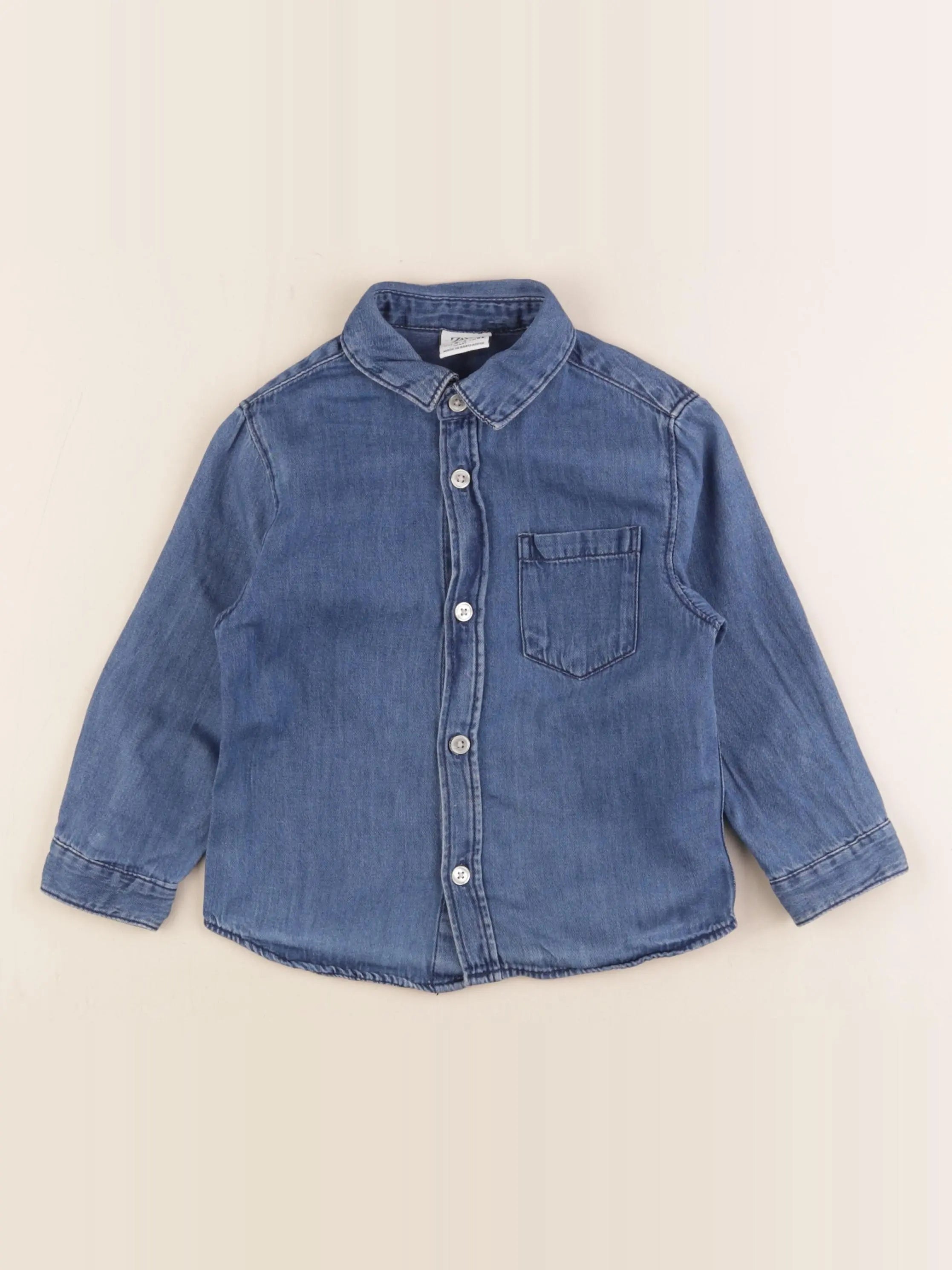 Zara - chemise bleu - 2/3 ans