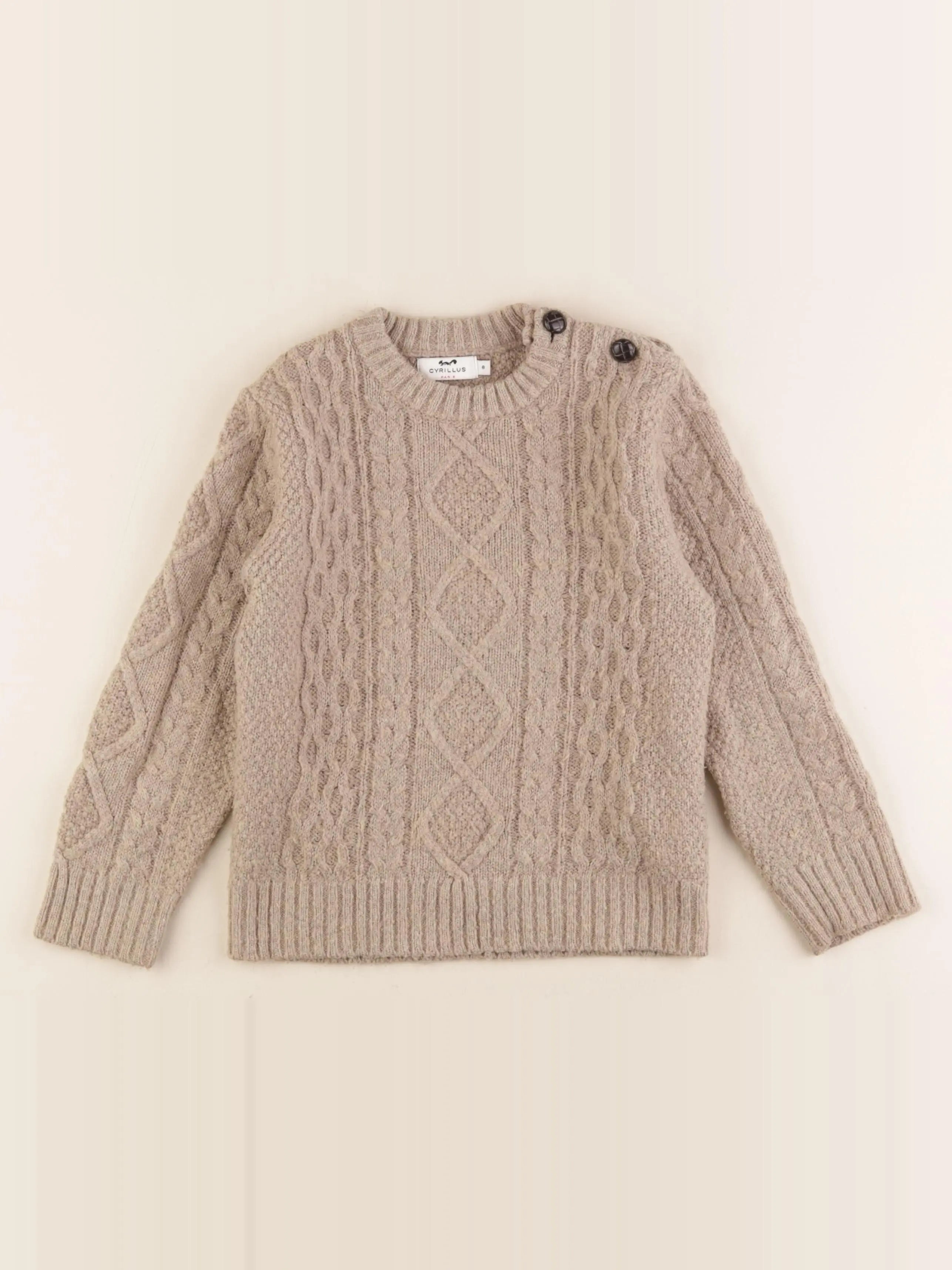 Cyrillus - pull beige - 8 ans