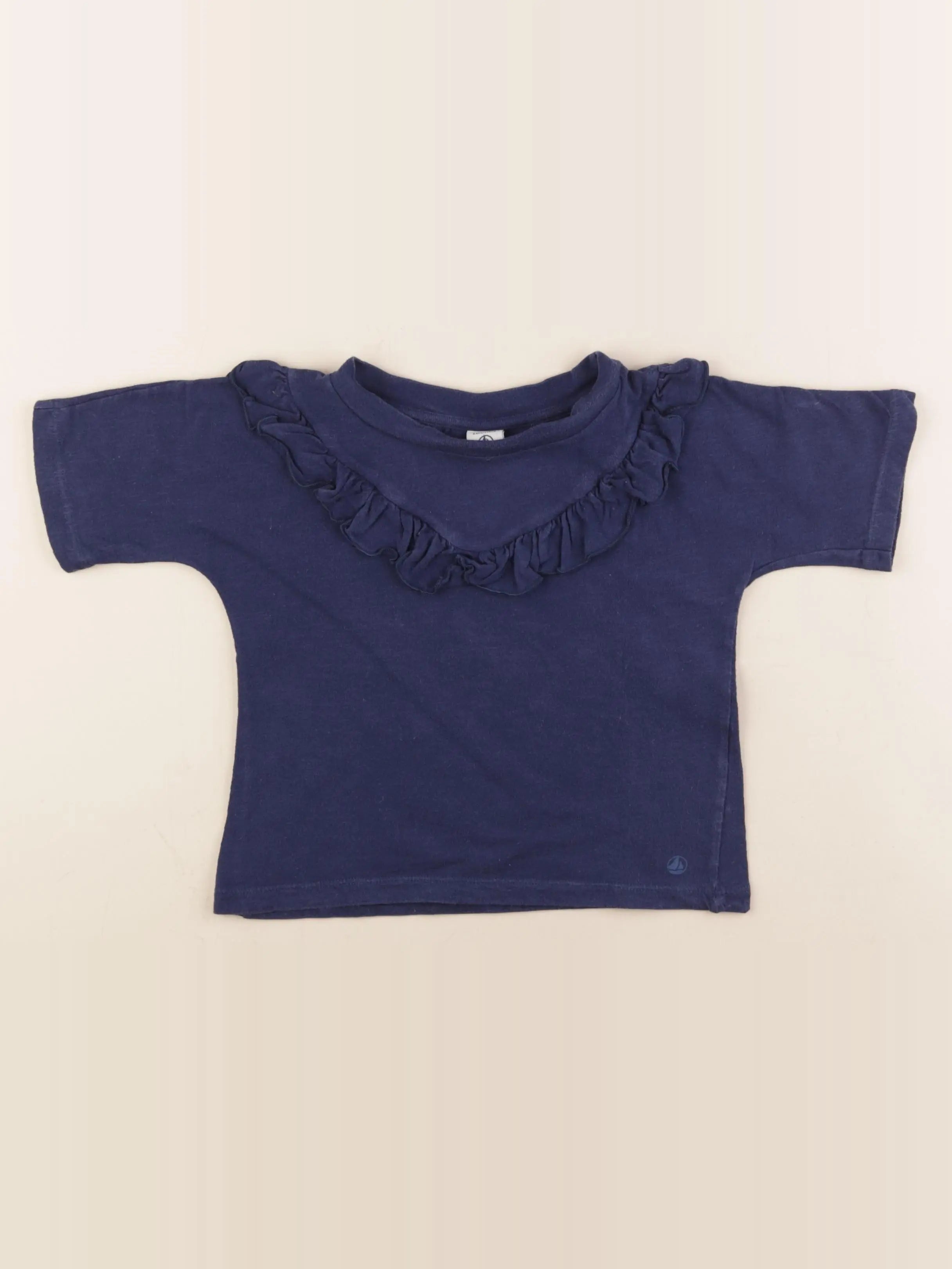 Petit Bateau - tee-shirt bleu - 6 ans