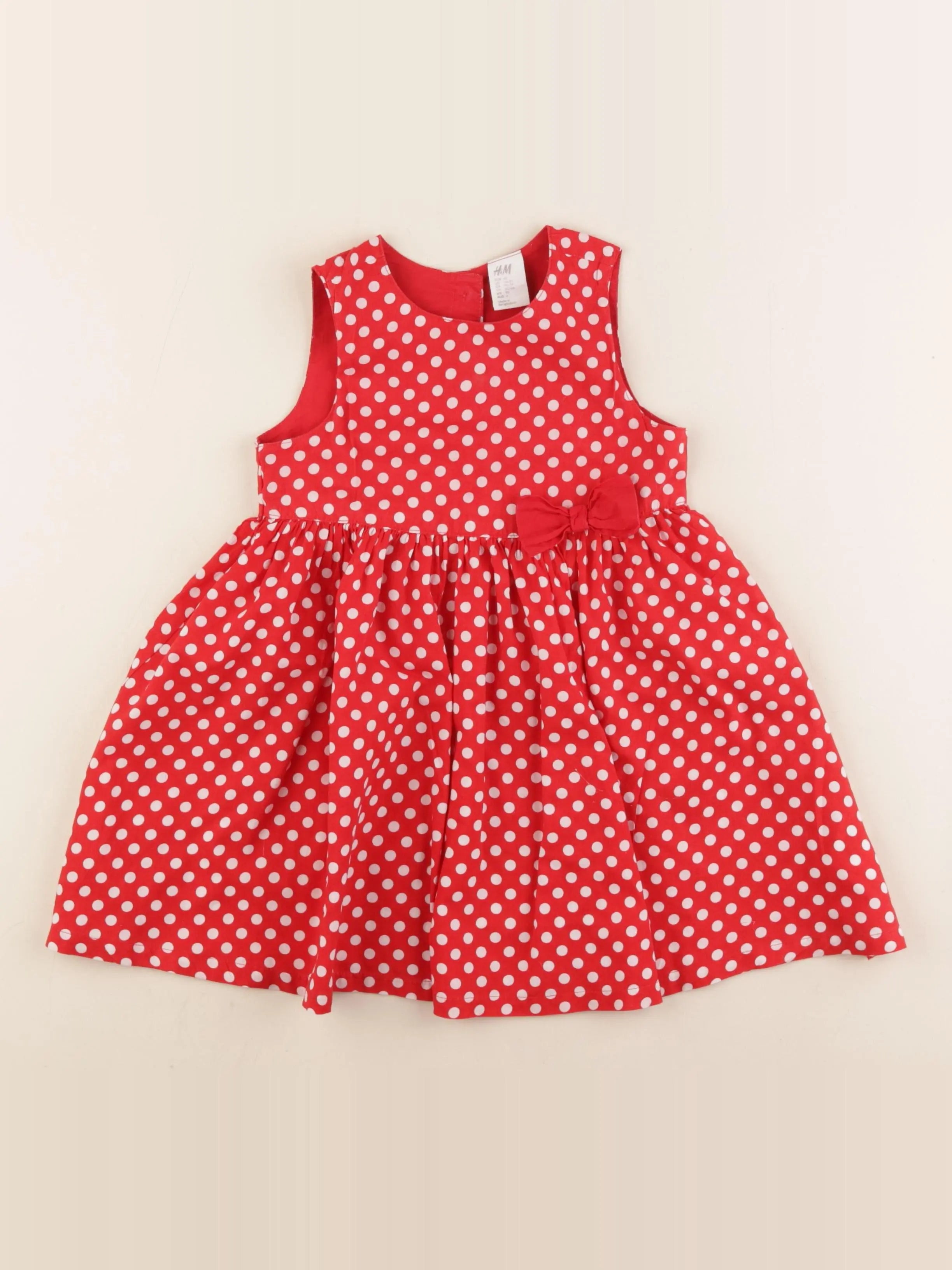 H&M - robe rouge - 18/24 mois