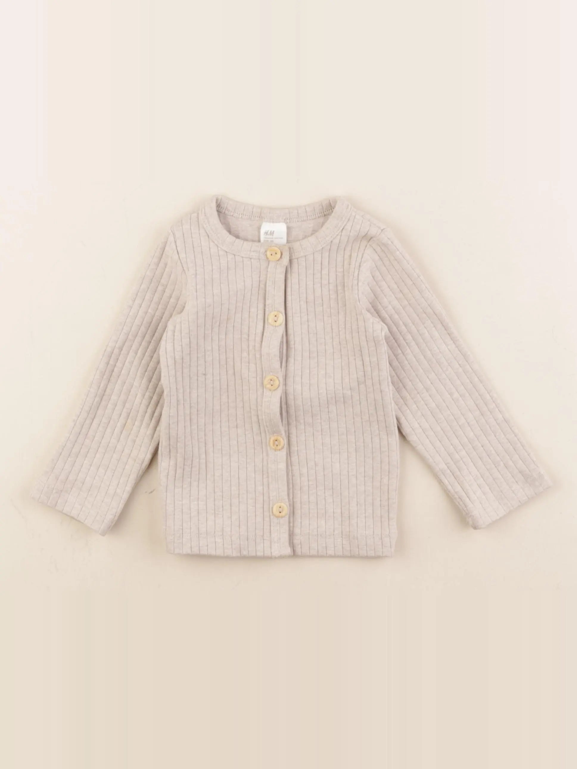 H&M - tee-shirt beige - 9/12 mois