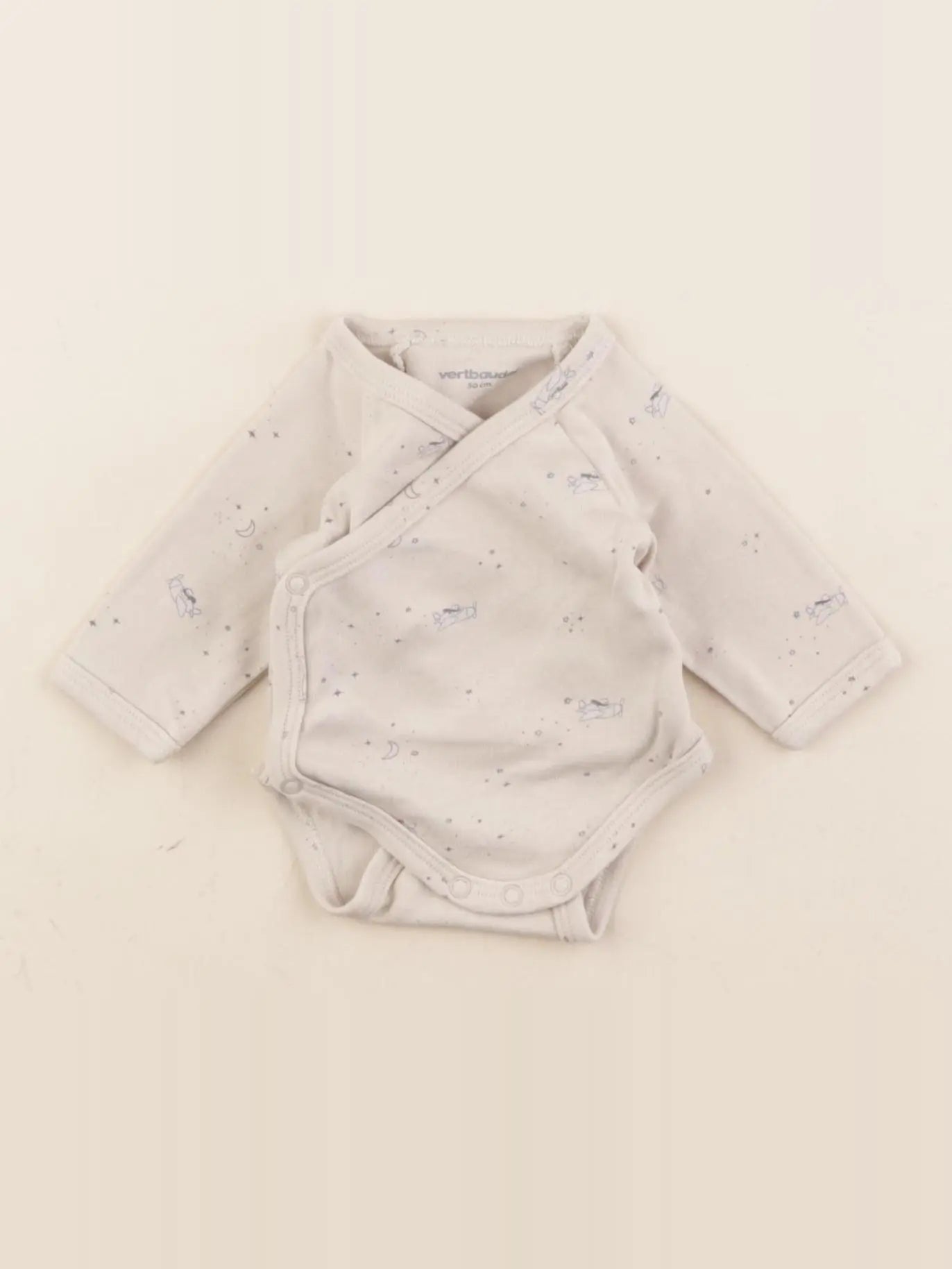 Vertbaudet - body beige - 0 mois