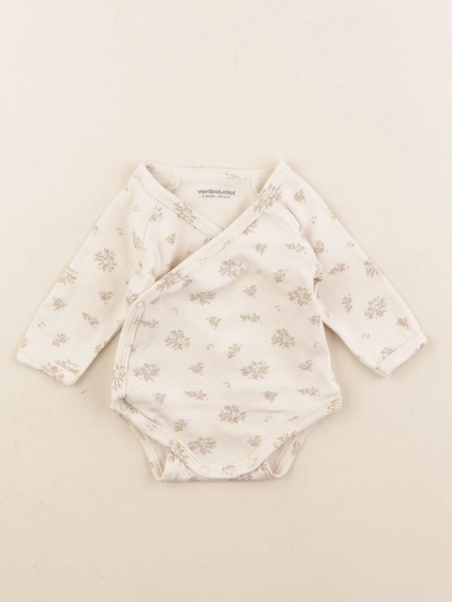 Vertbaudet - body beige - 1 mois
