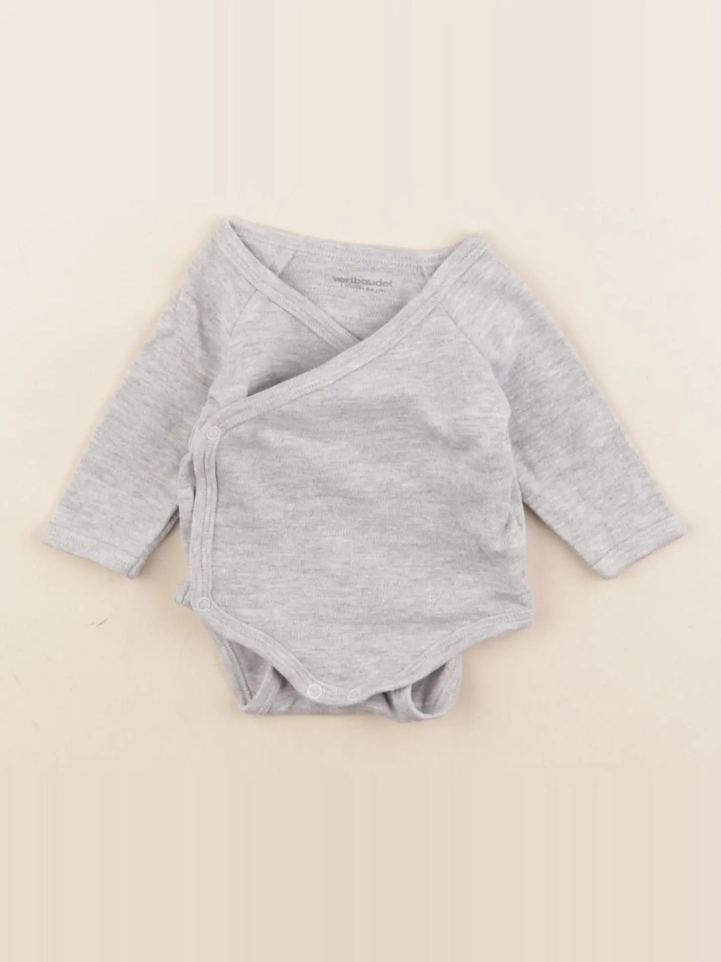 Vertbaudet - body gris - 1 mois