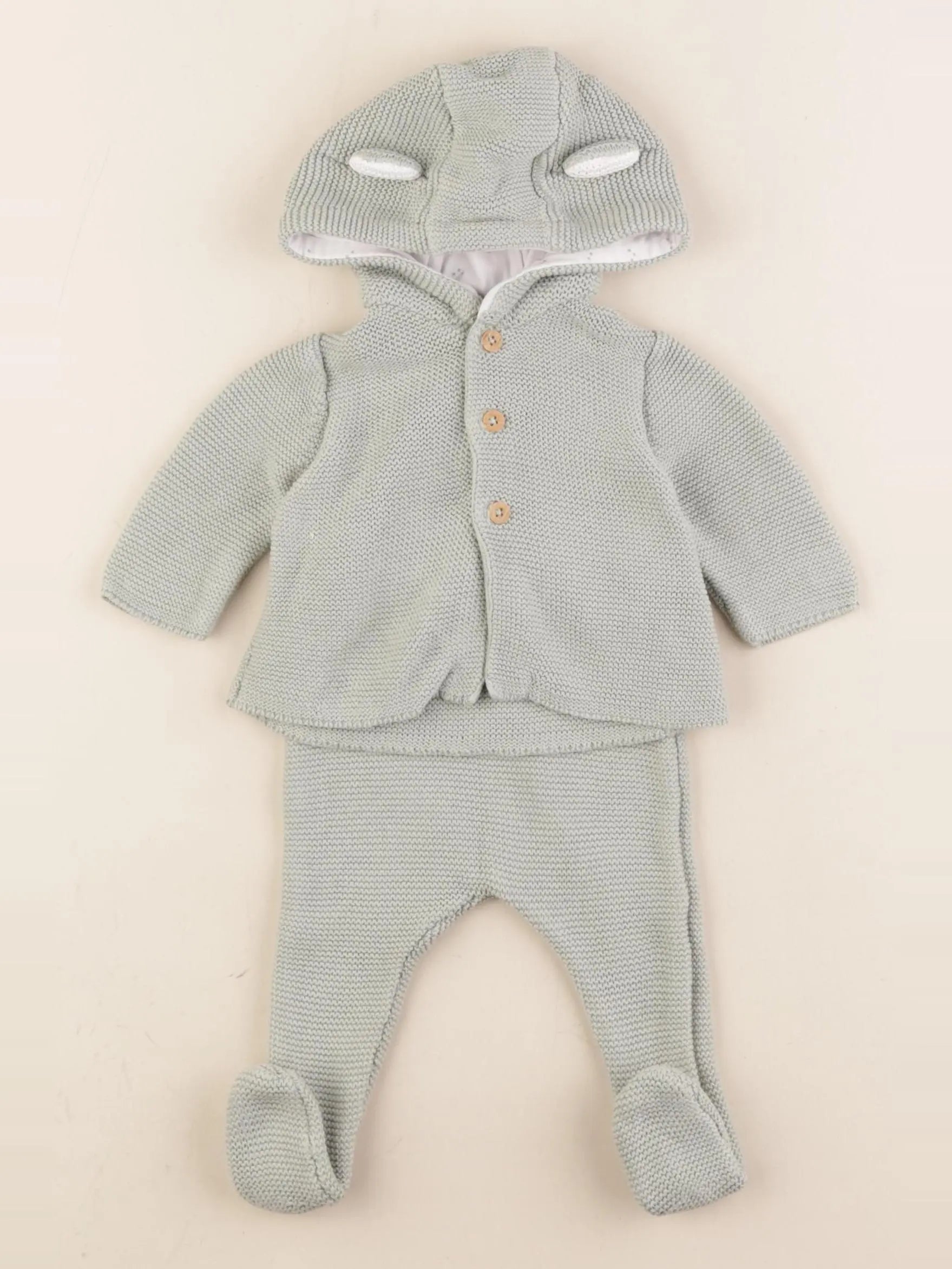 Vertbaudet - ensemble vert - 1 mois