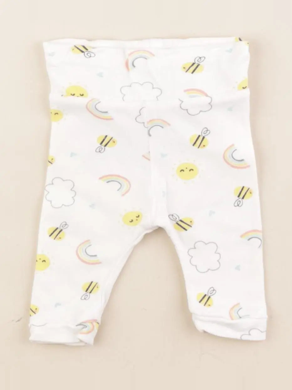 Vertbaudet - legging blanc - 1 mois