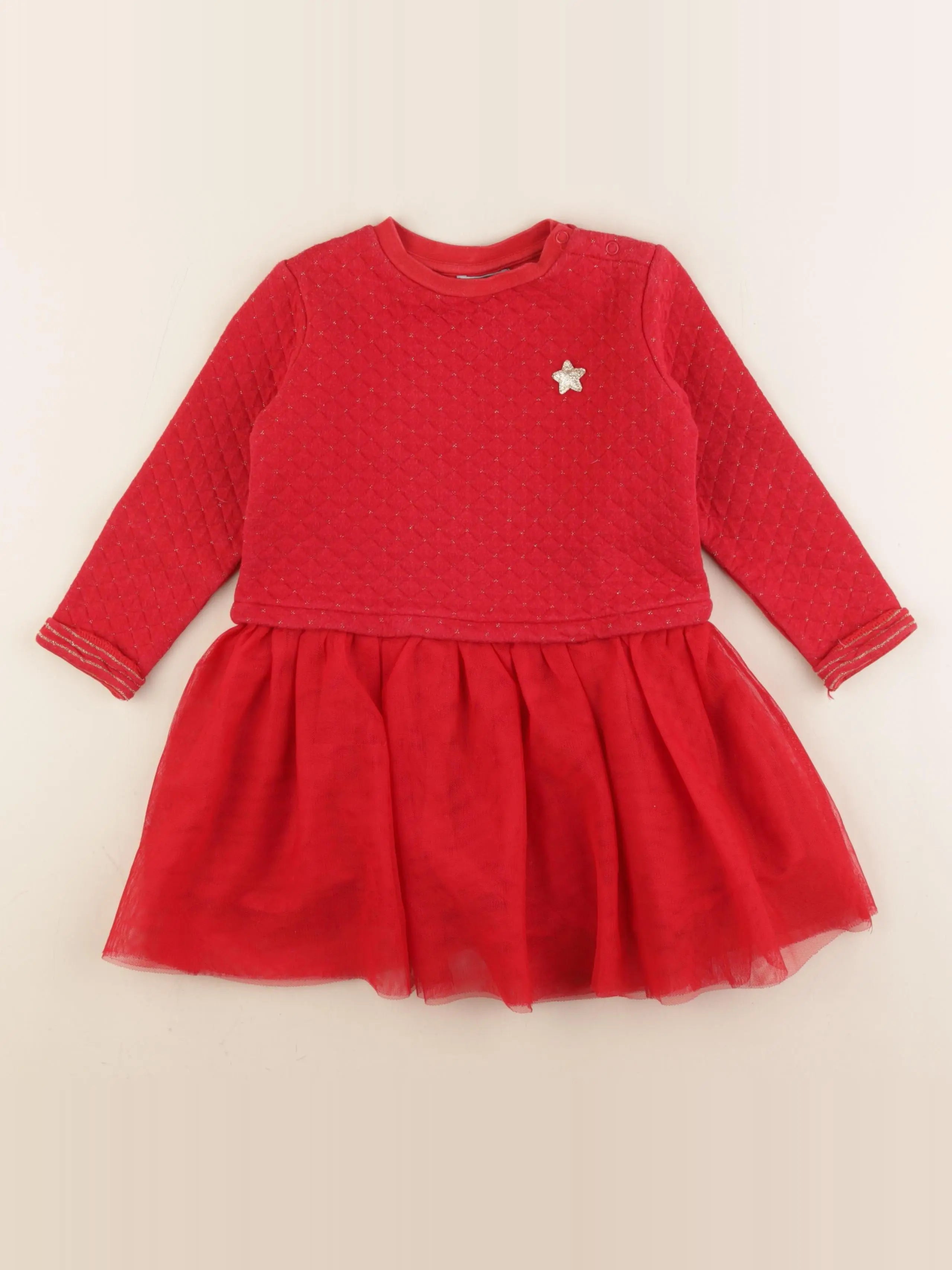 Vertbaudet - robe rouge - 4 ans