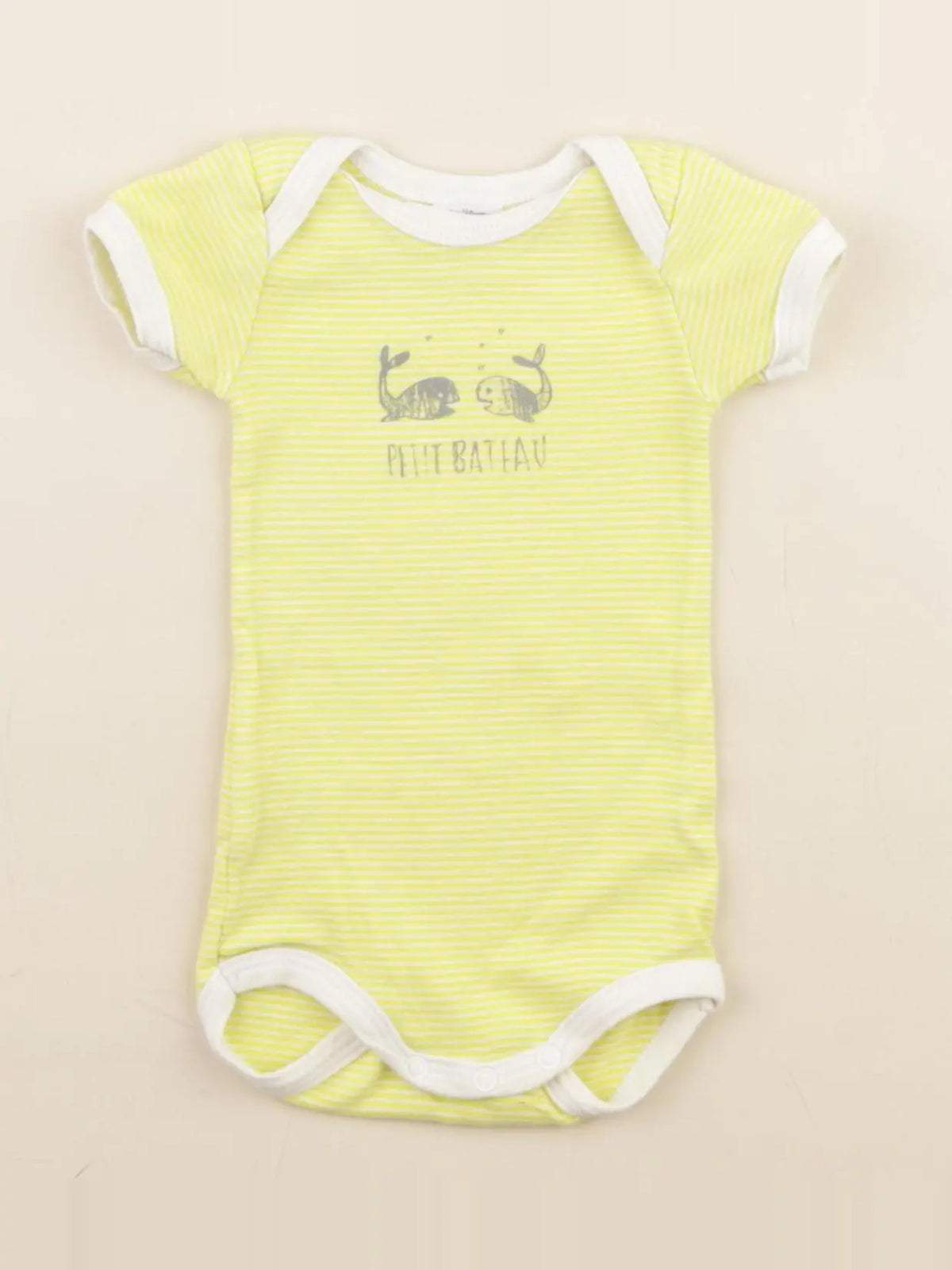 Petit Bateau - body jaune - 3 mois