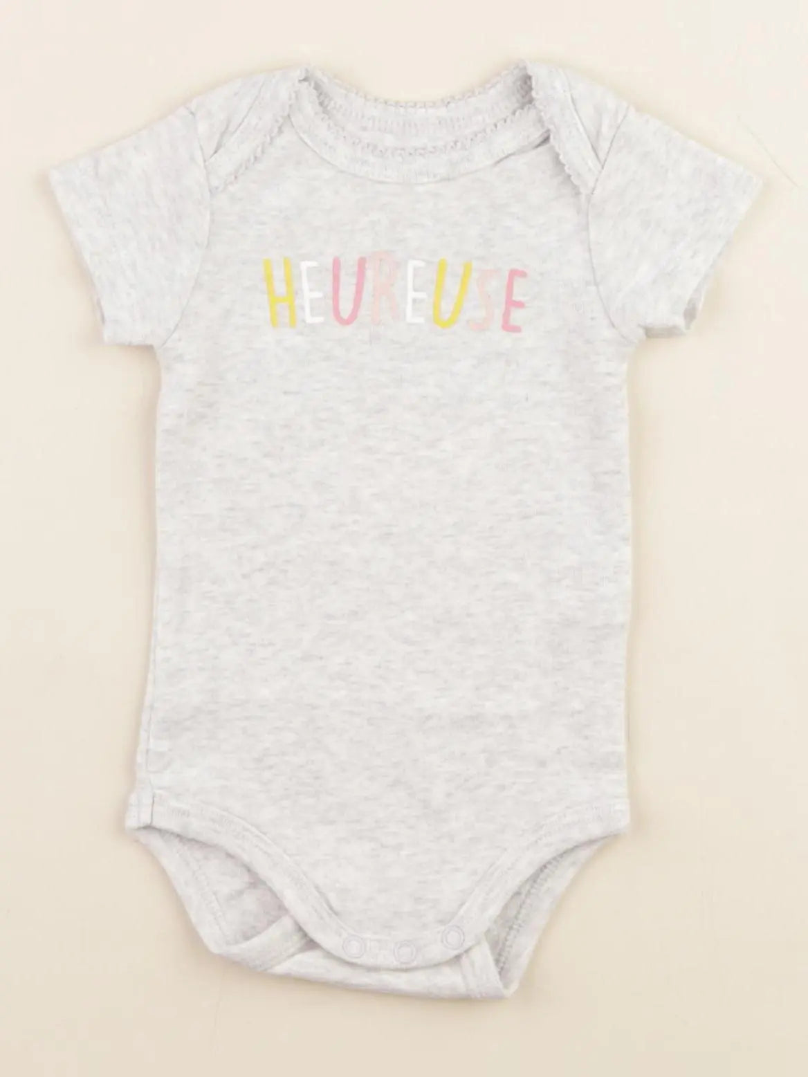 La Redoute - body gris - 3 mois