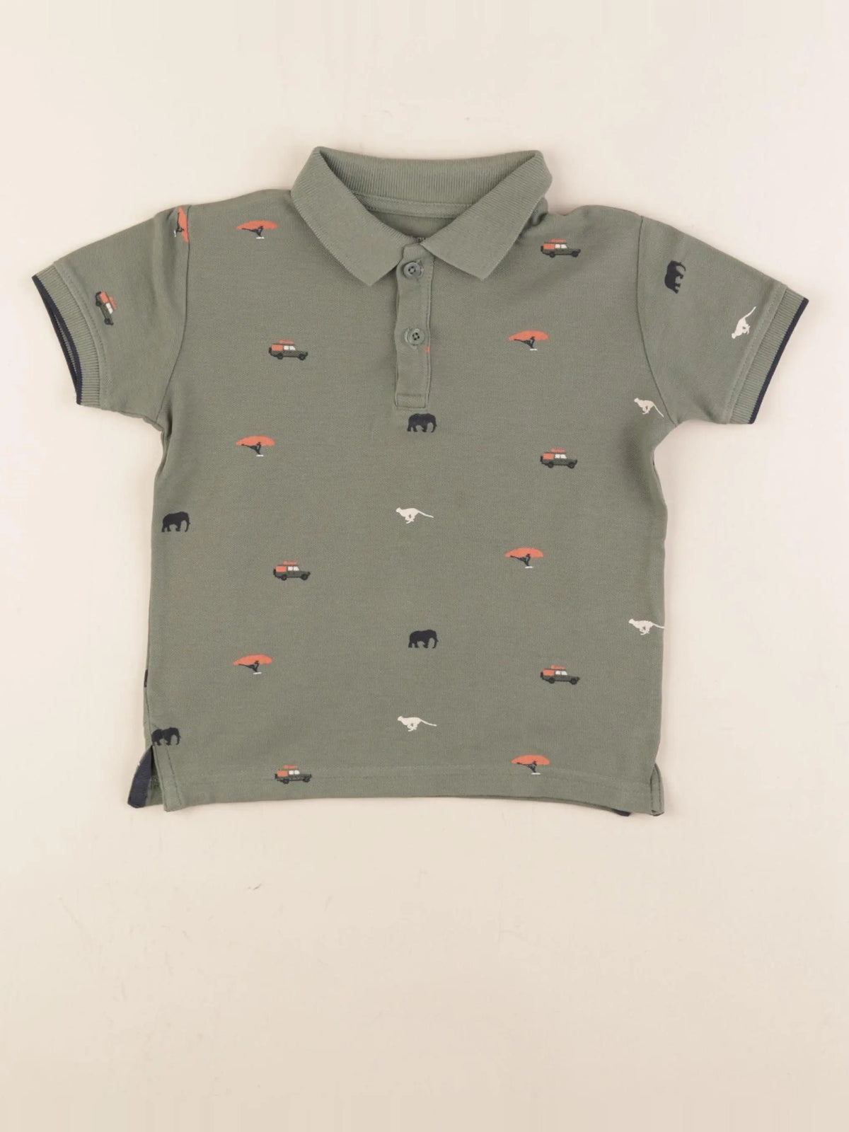 Vertbaudet - polo vert - 4 ans