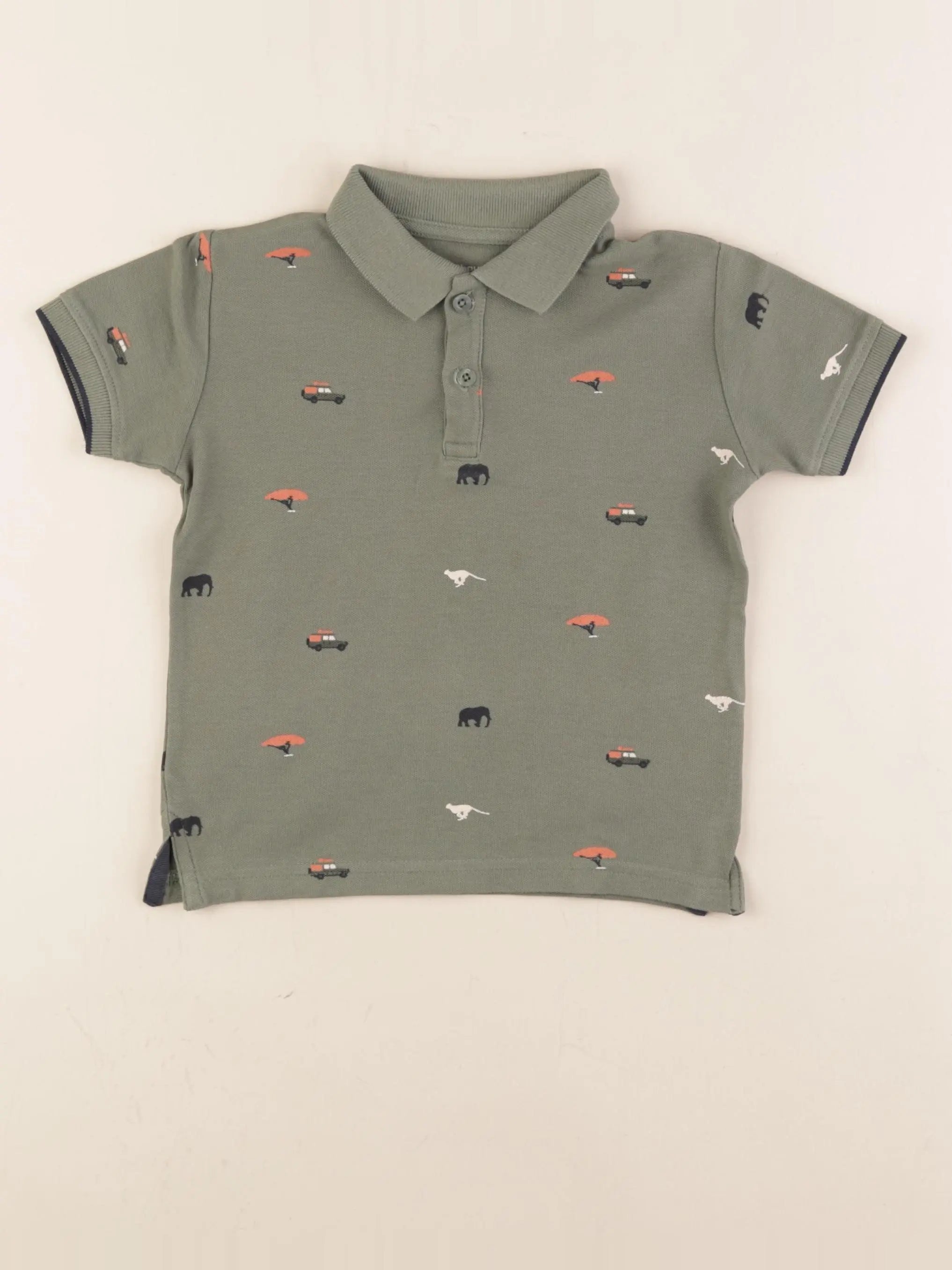 Vertbaudet - polo vert - 4 ans