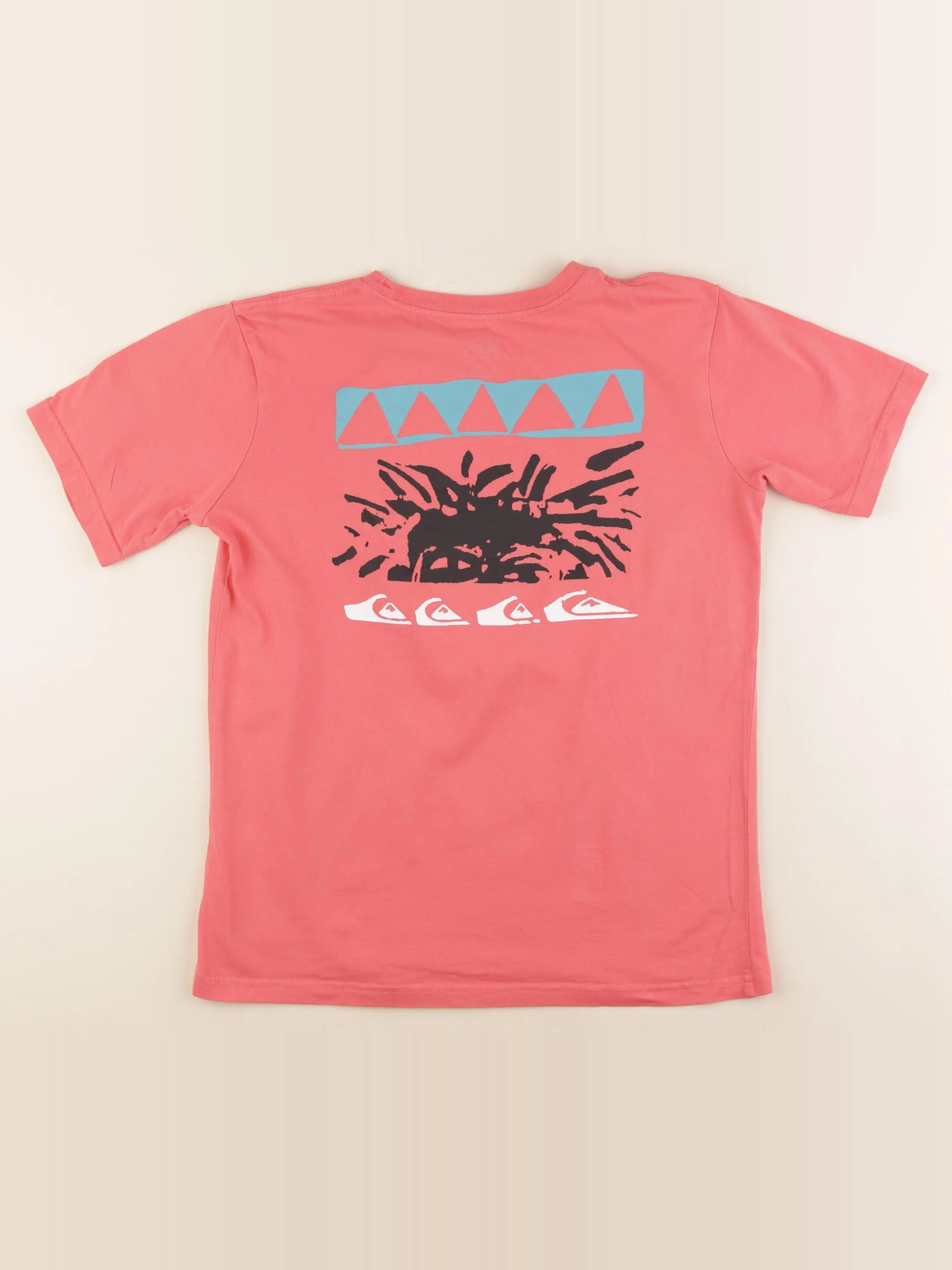 Quiksilver - tee-shirt imprimé au dos rose - 14 ans