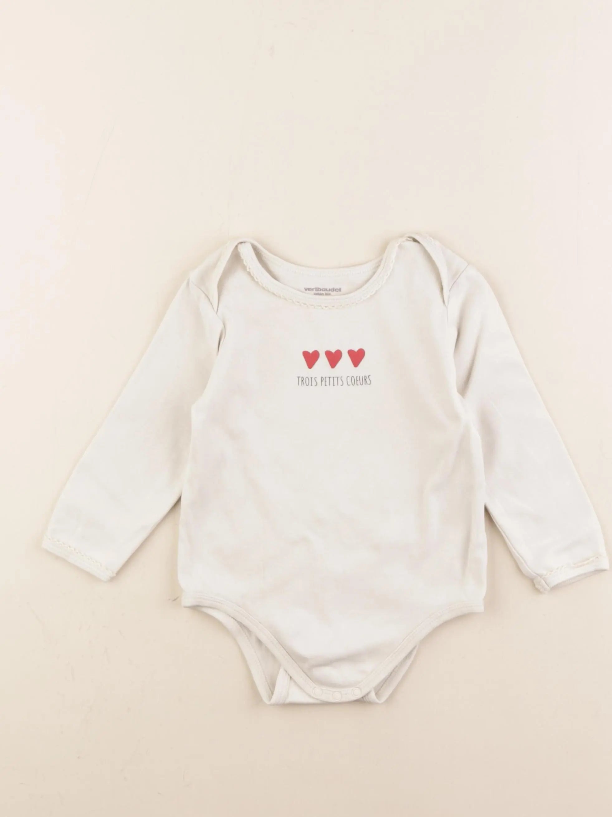 Vertbaudet - body beige - 24 mois