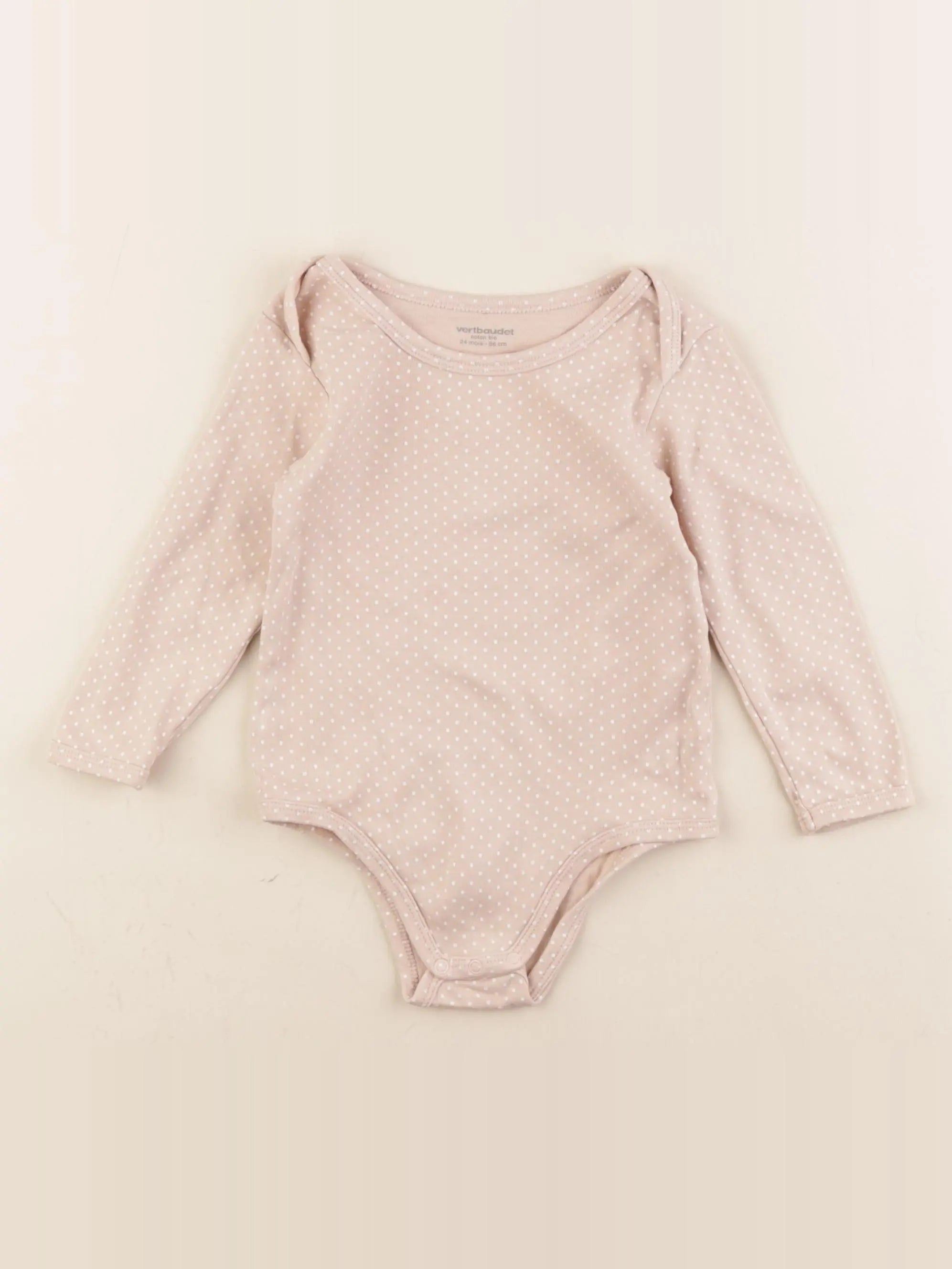 Vertbaudet - body rose - 24 mois