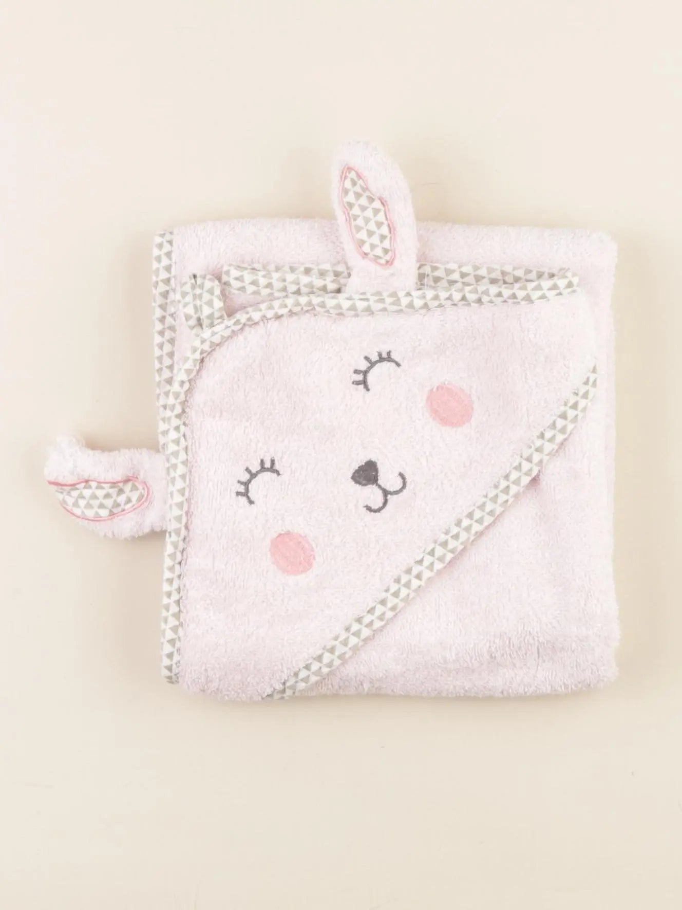 Vertbaudet - cape de bain rose - 0/12 mois