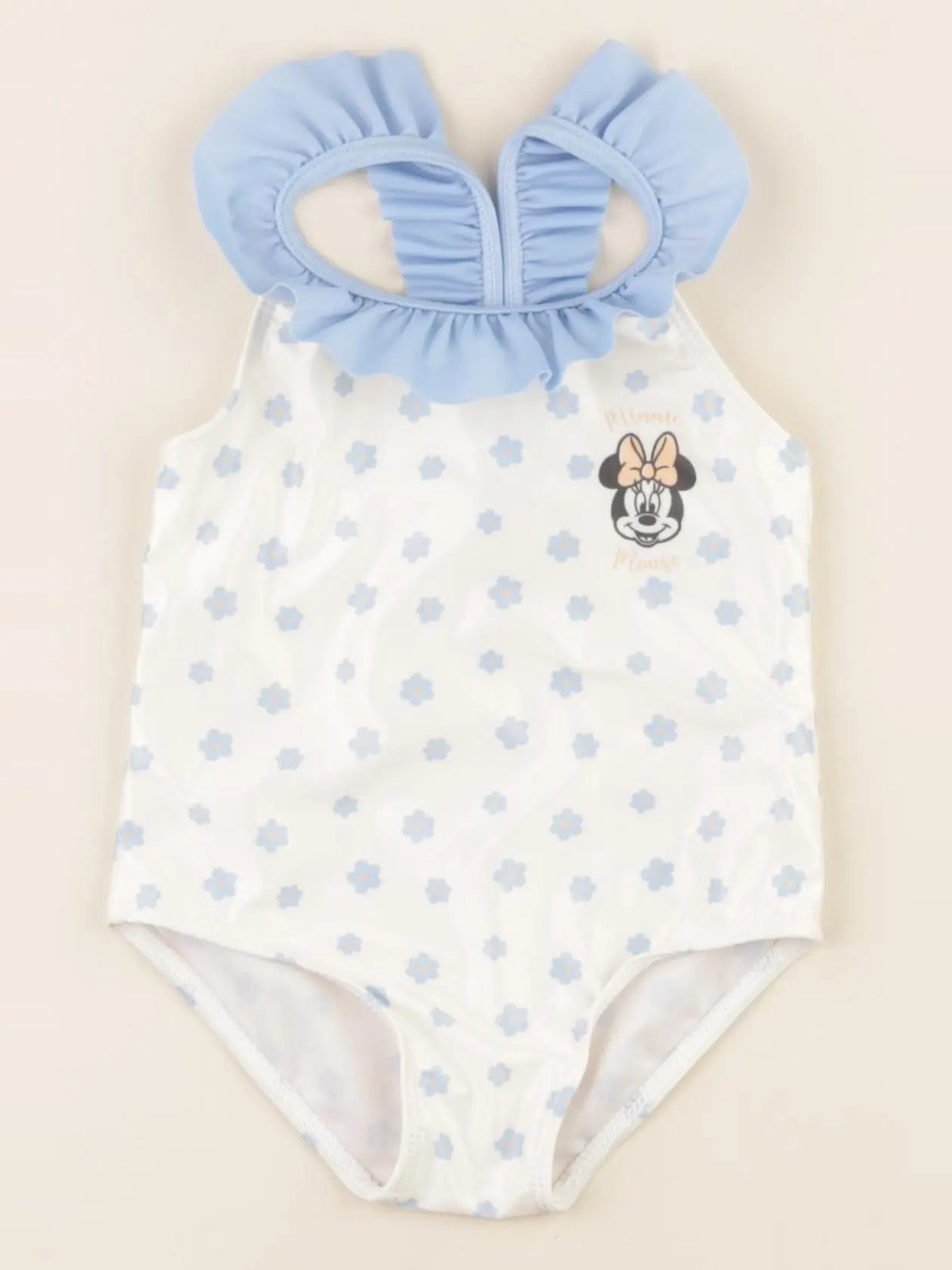 Vertbaudet - maillot de bain bleu, blanc - 18 mois