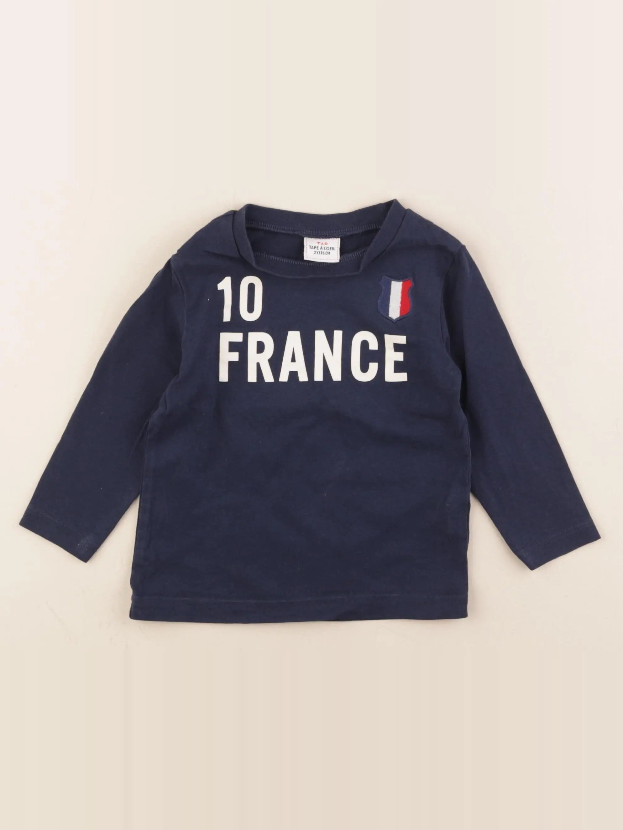 Tape à l'oeil - tee-shirt imprimé au dos bleu - 2 ans