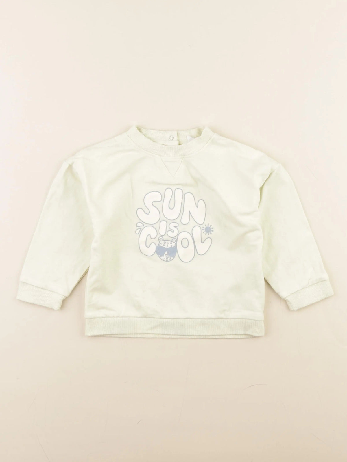 Vertbaudet - sweat jaune - 24 mois
