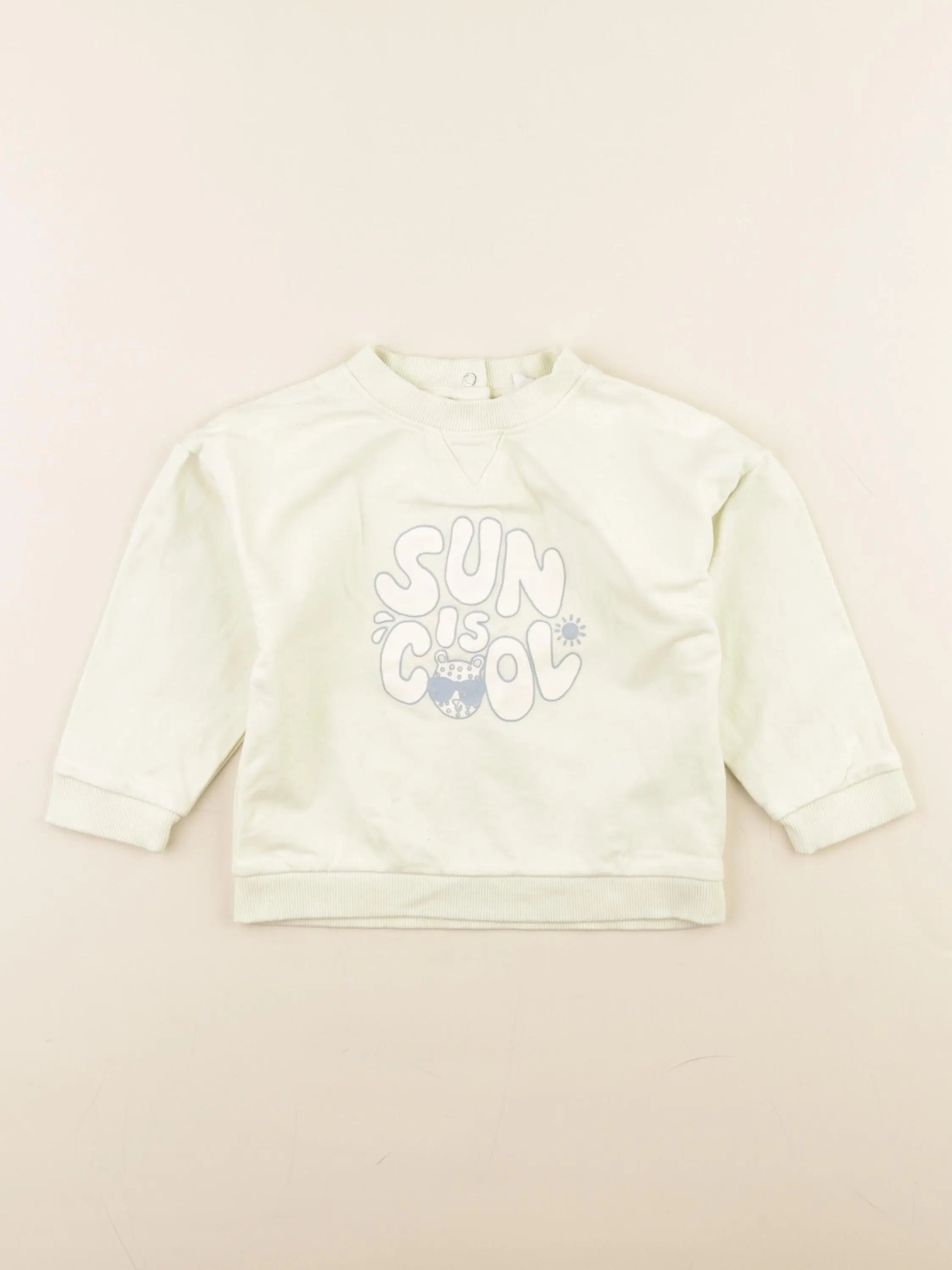 Vertbaudet - sweat jaune - 24 mois